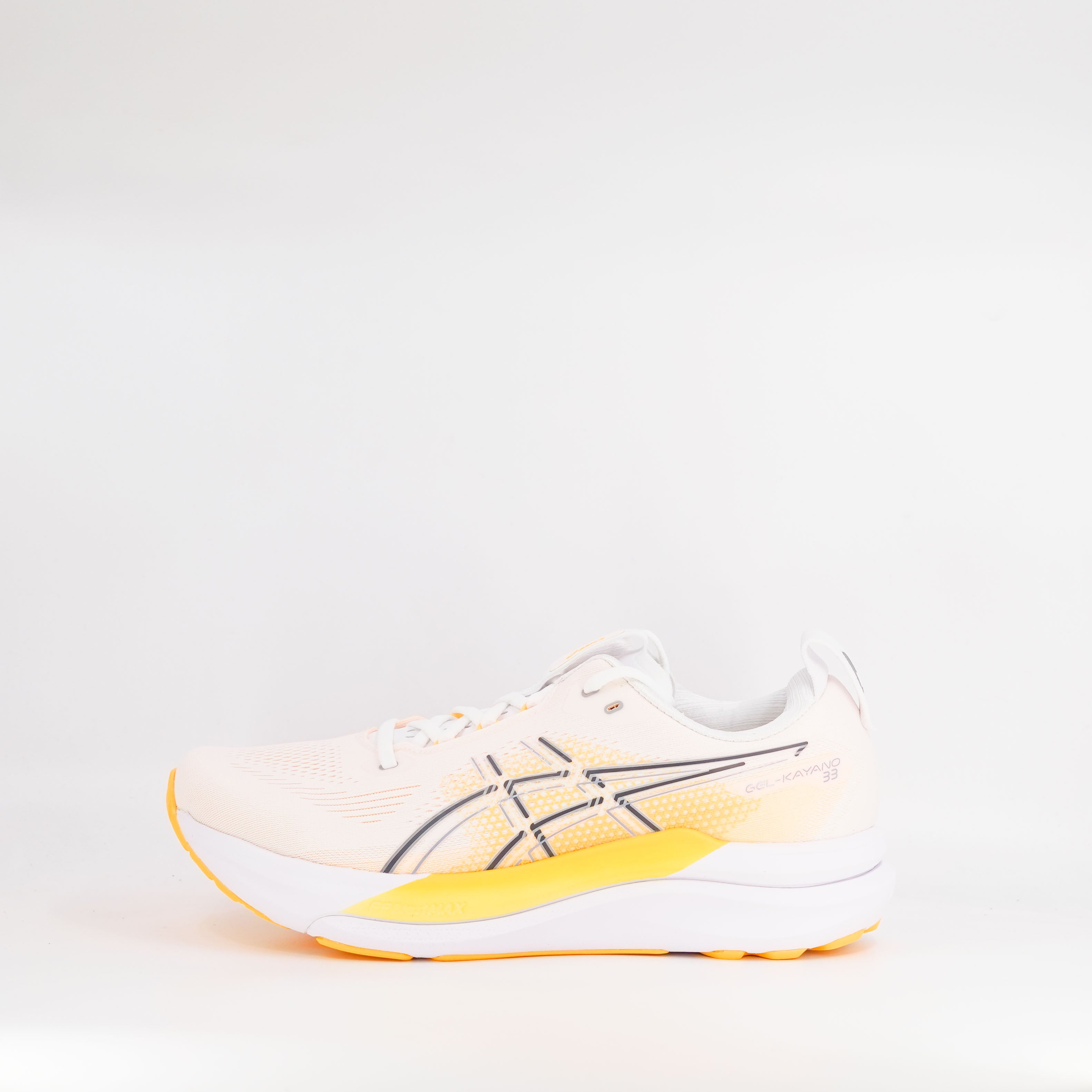 Asics Gel-Kayano 33 (D Standard) Mens White/Stadium Orange