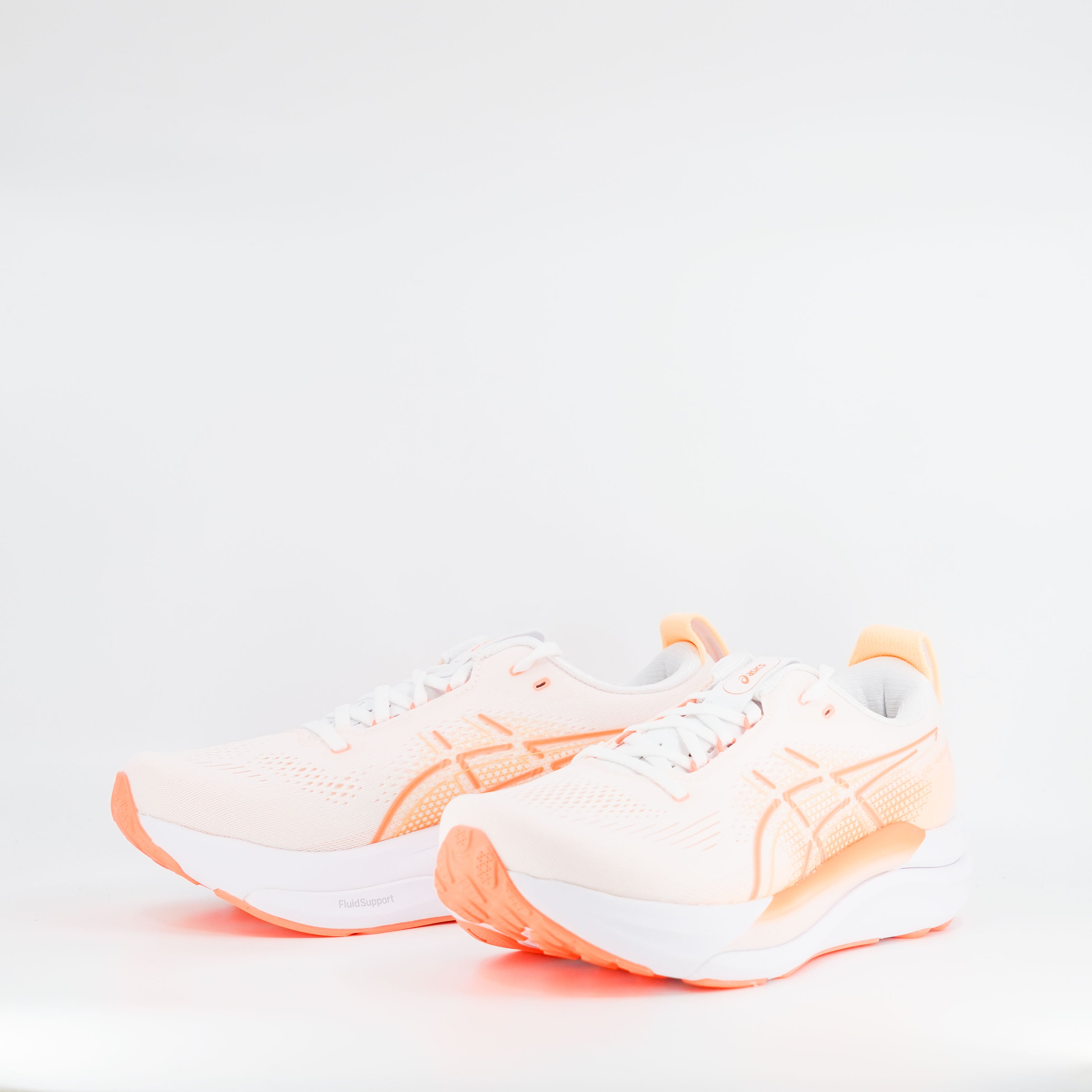 Asics Kayano 33 (B Standard) Womens White/Vivid Coral