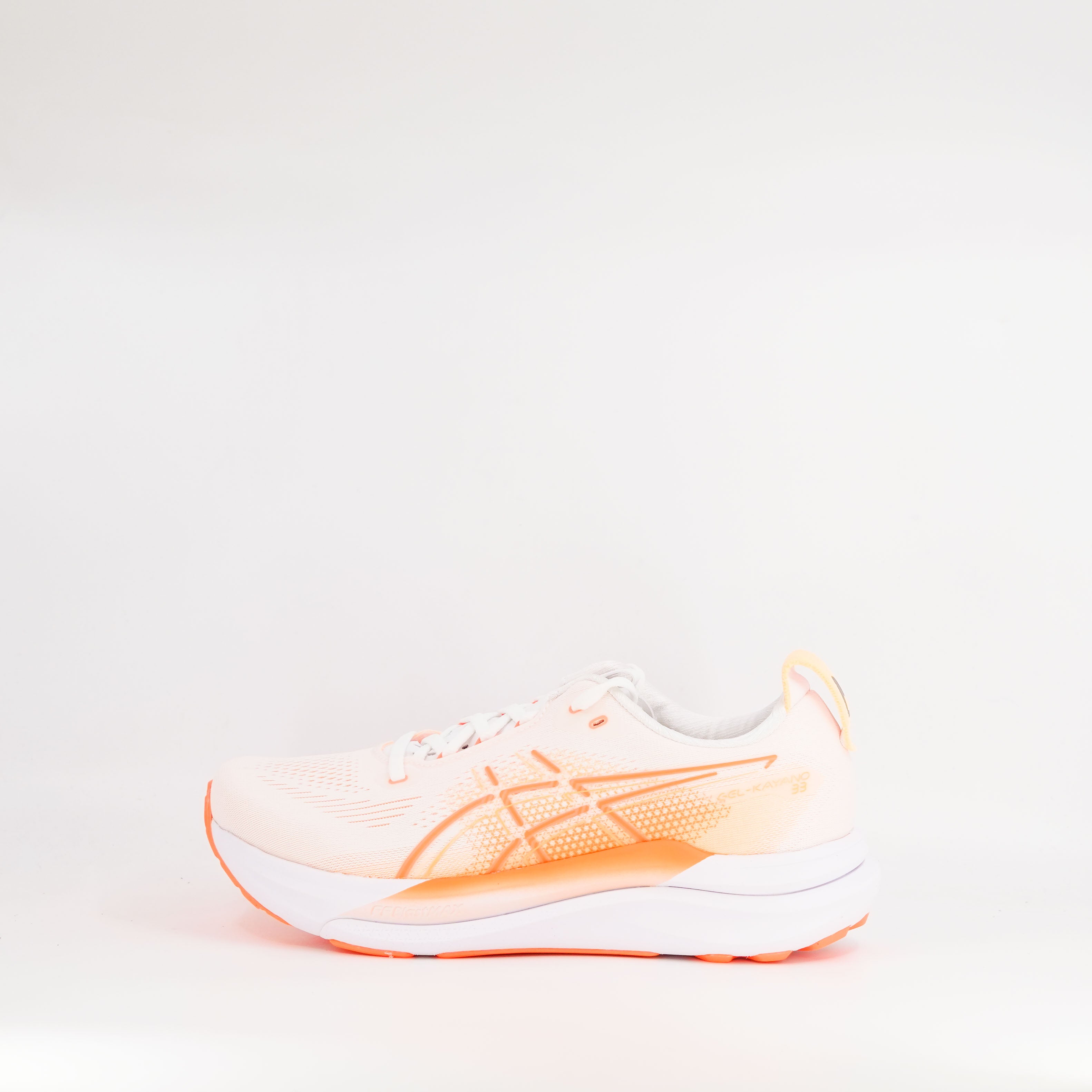 Asics Kayano 33 (B Standard) Womens White/Vivid Coral