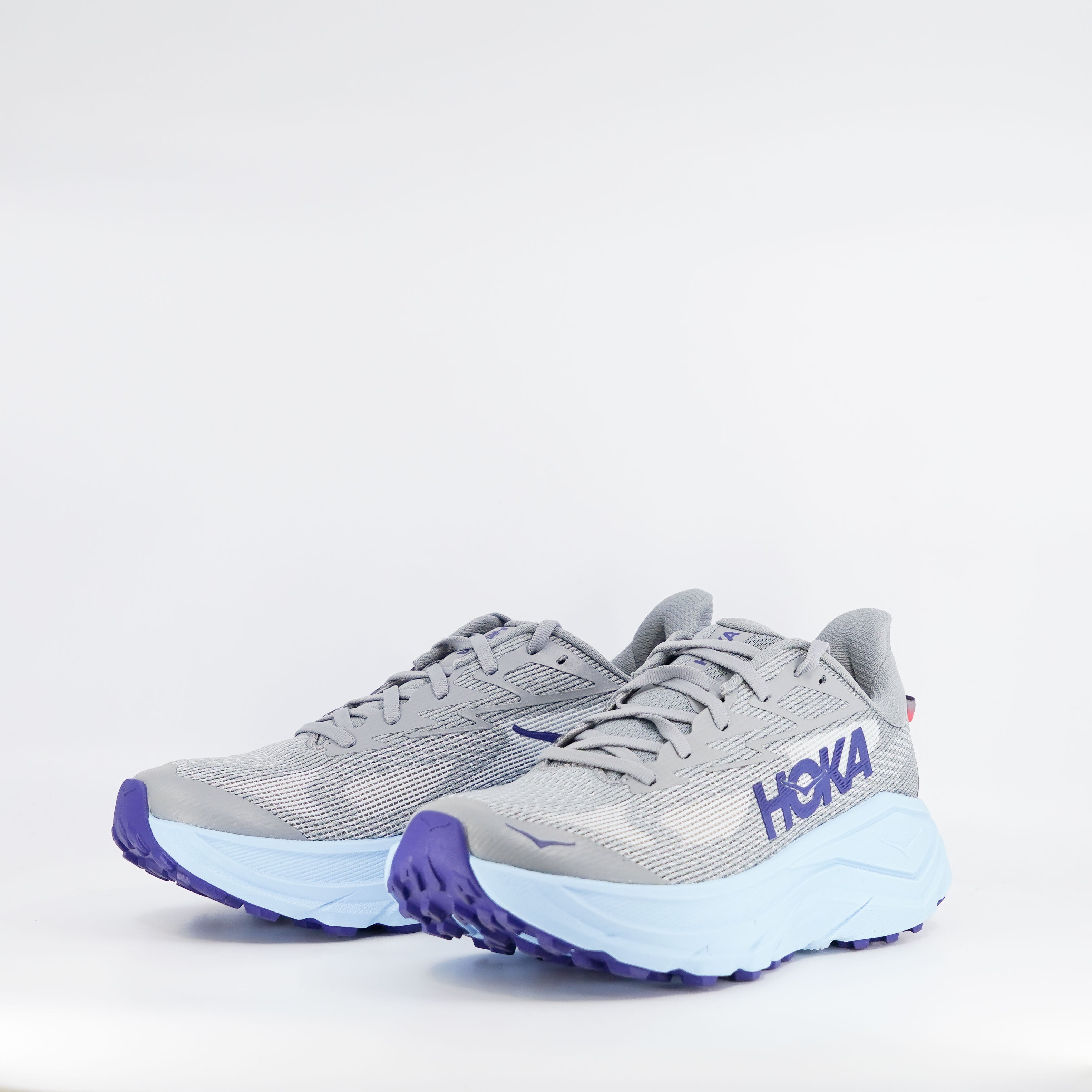 Hoka Challenger 8 (B Standard) Womens Galactic Grey/Soaring Blue