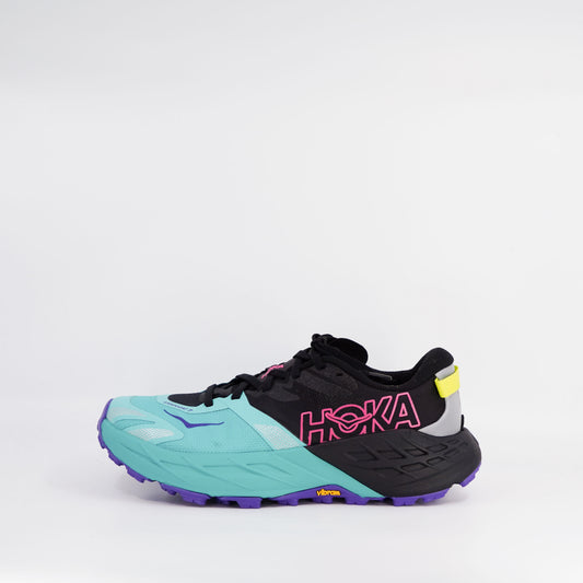 Hoka Speedgoat 7 (B Standard) Womens Black/Electric Aqua - Frontrunner Colombo