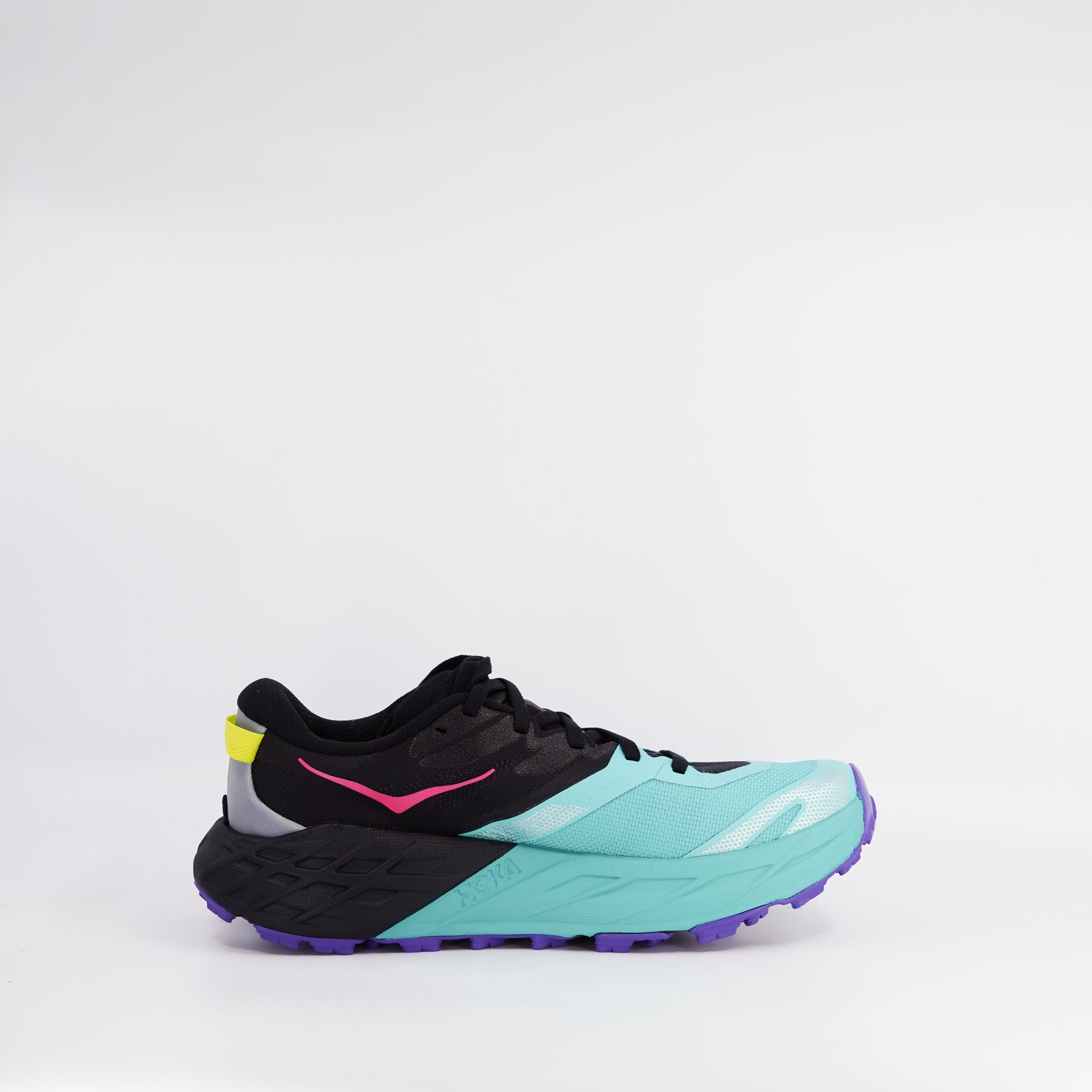Hoka Speedgoat 7 (B Standard) Womens Black/Electric Aqua - Frontrunner Colombo