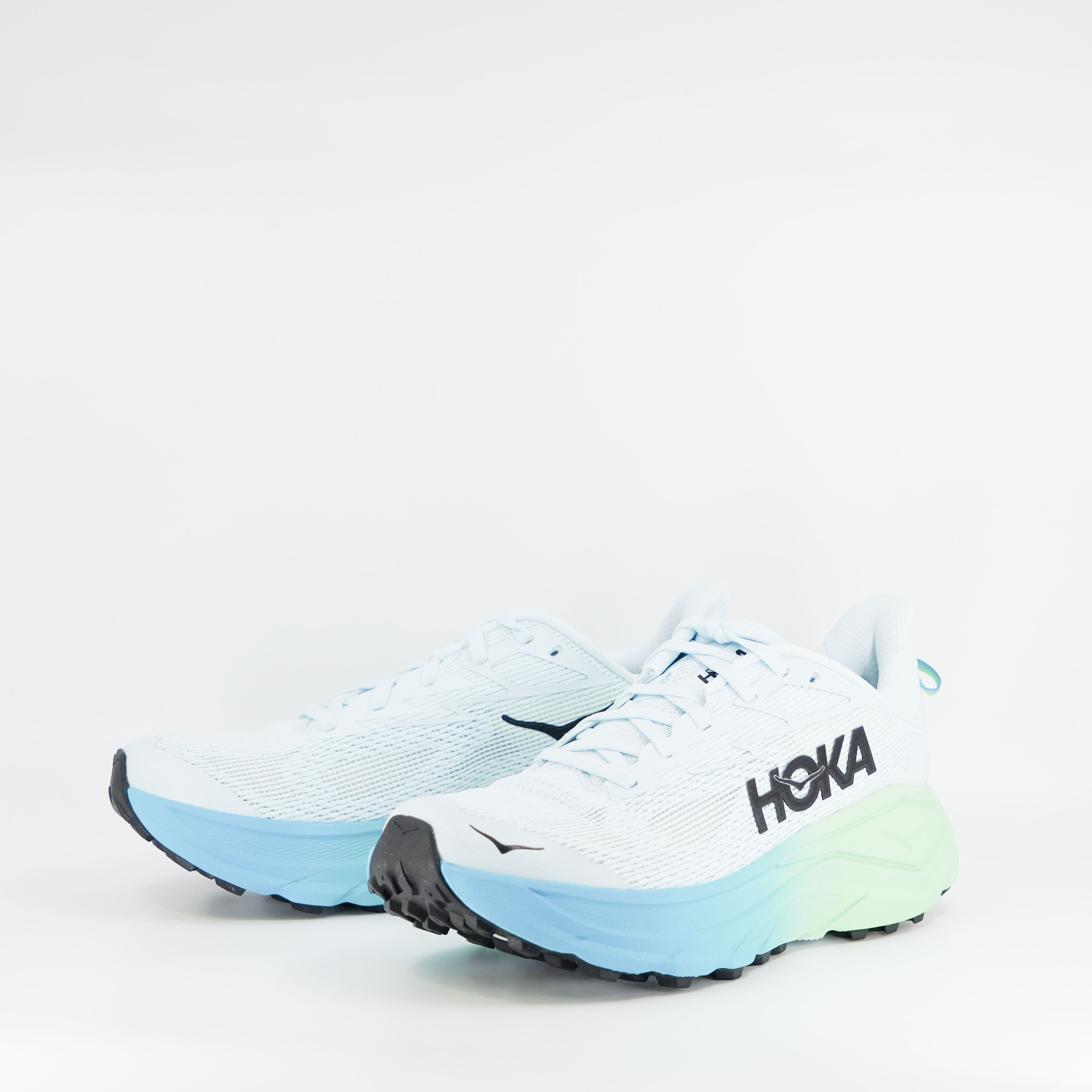 Hoka Challenger 8 (B Standard) Womens Glimmering Blue/Tart Apple
