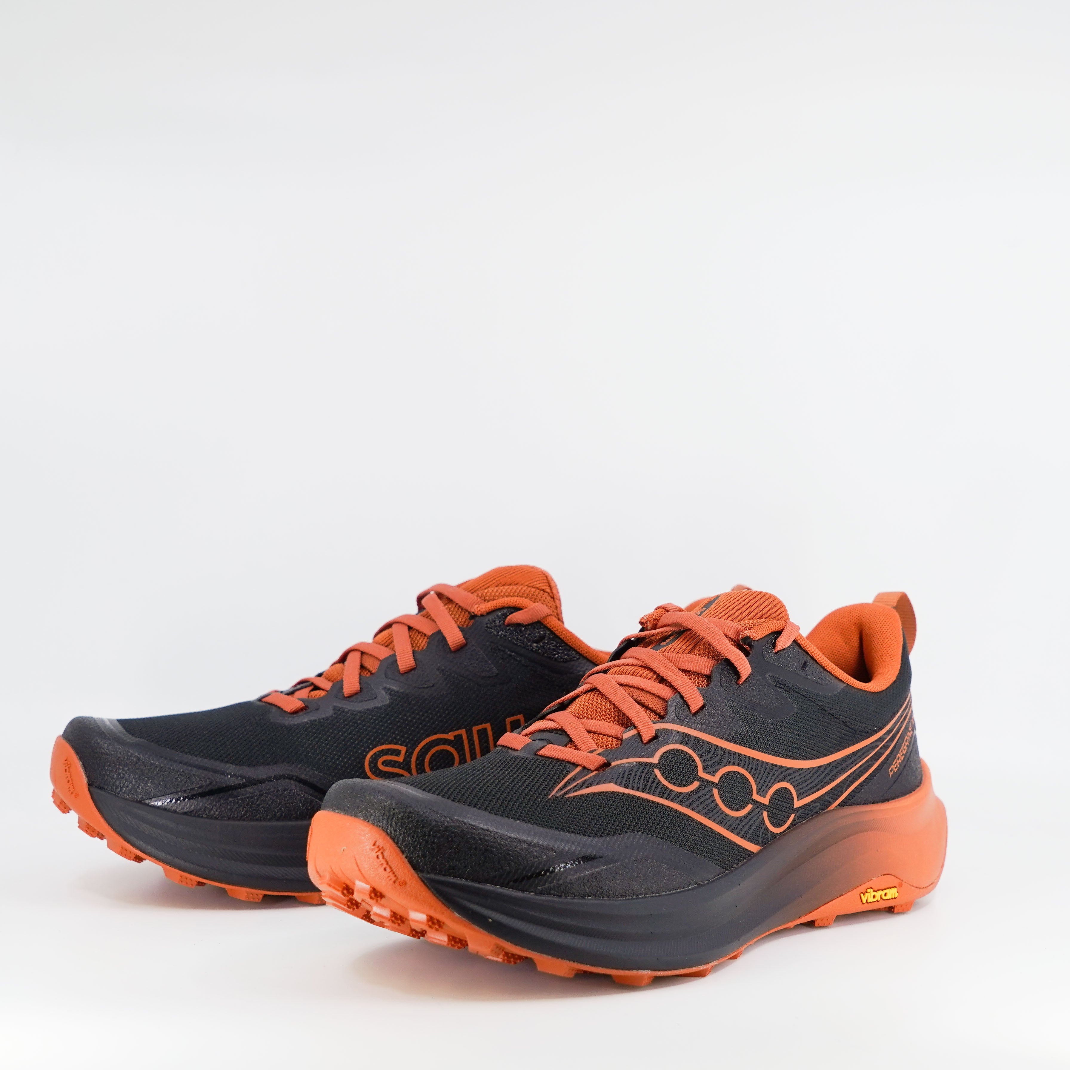 Saucony Peregrine 16 (D Standard) Mens Black/Rust