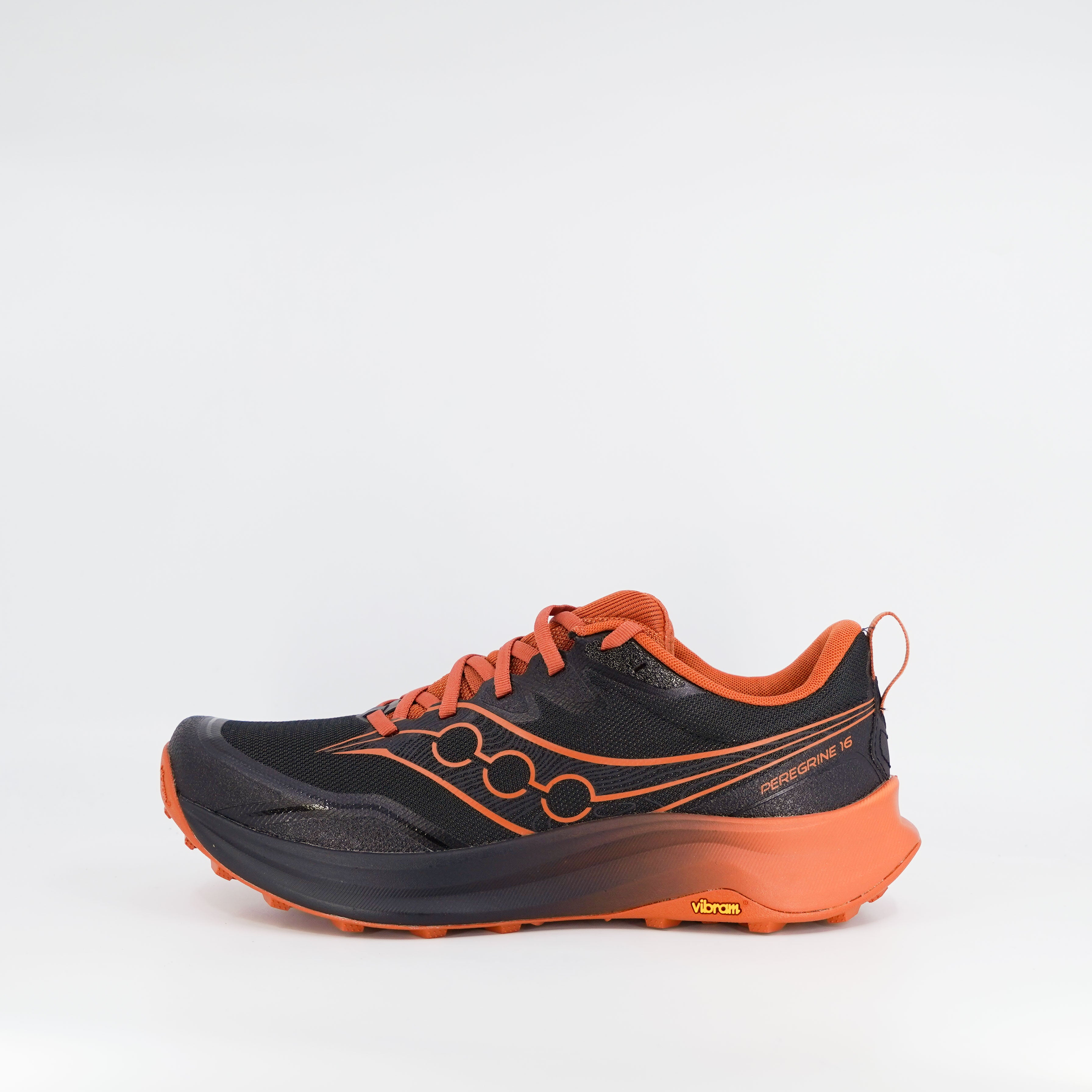 Saucony Peregrine 16 (D Standard) Mens Black/Rust