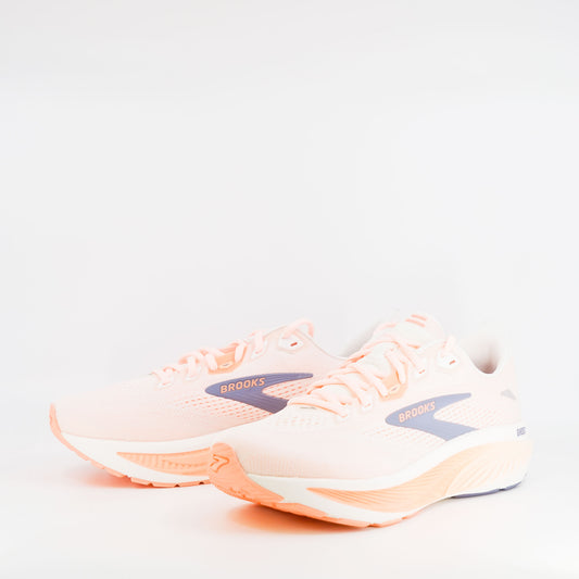 Brooks Ghost 18 (B Standard) Womens Star White/Cyber Peach/Grey - Frontrunner Colombo