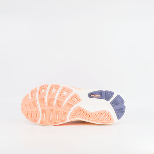Brooks Ghost 18 (B Standard) Womens Star White/Cyber Peach/Grey - Frontrunner Colombo