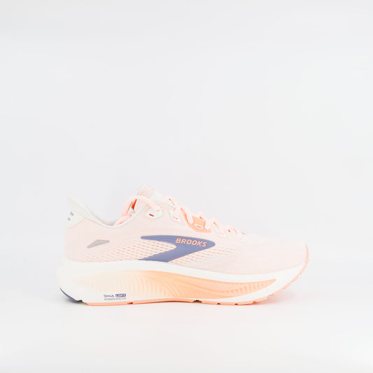 Brooks Ghost 18 (B Standard) Womens Star White/Cyber Peach/Grey - Frontrunner Colombo