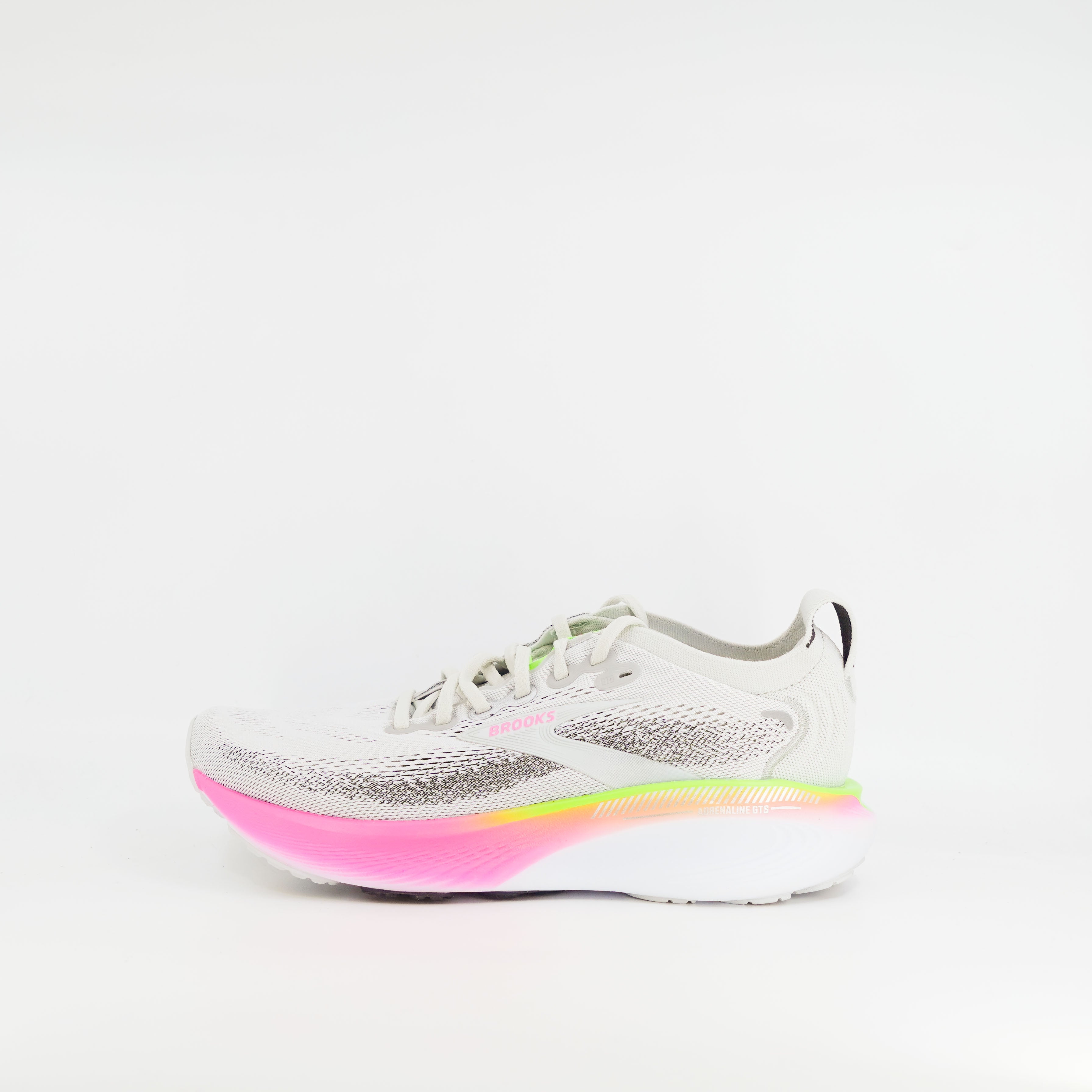 Brooks Adrenaline GTS 25 (B Standard) Womens Oyster/Pink/Green