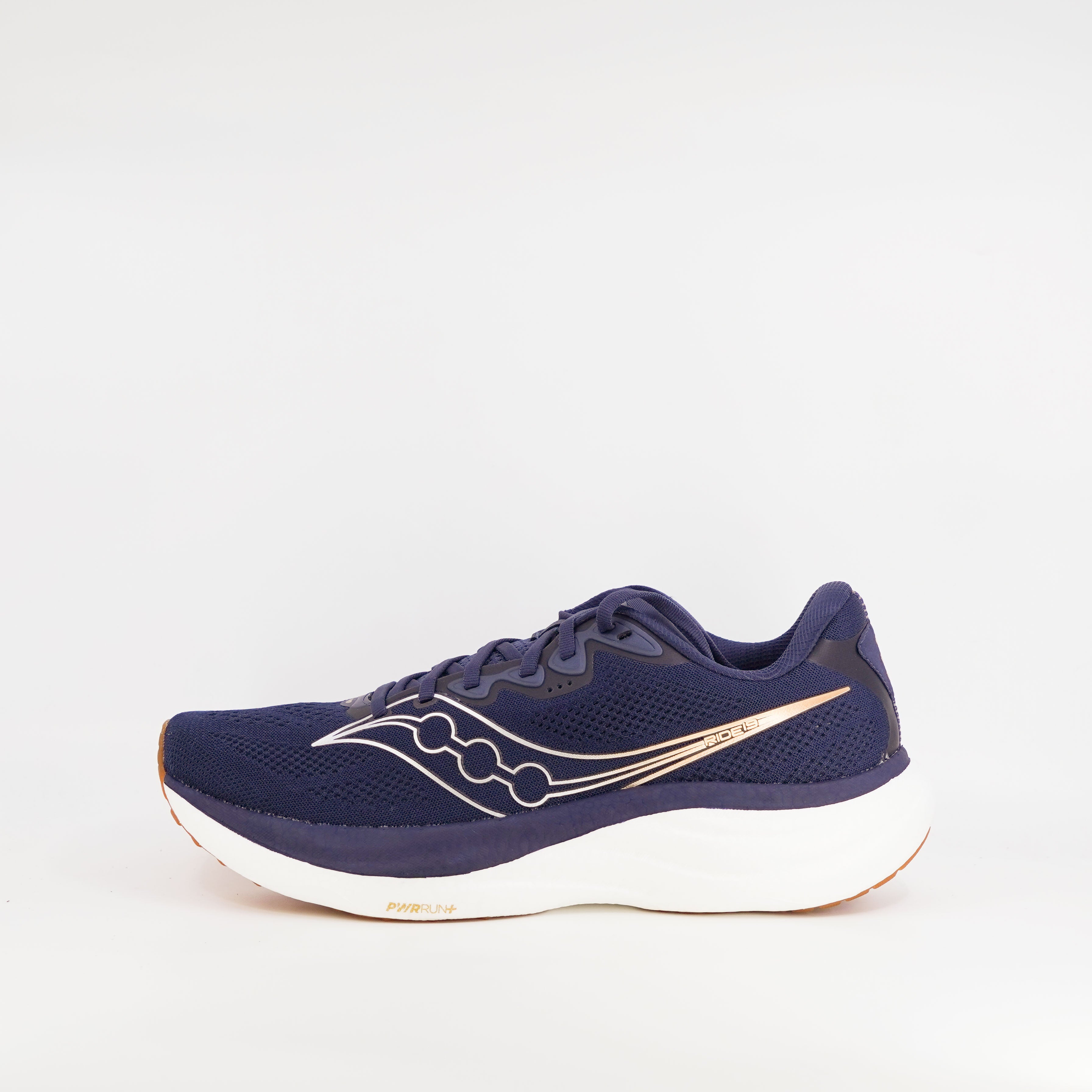 Saucony Ride 19 (D Standard) Mens Navy/Gum Marine
