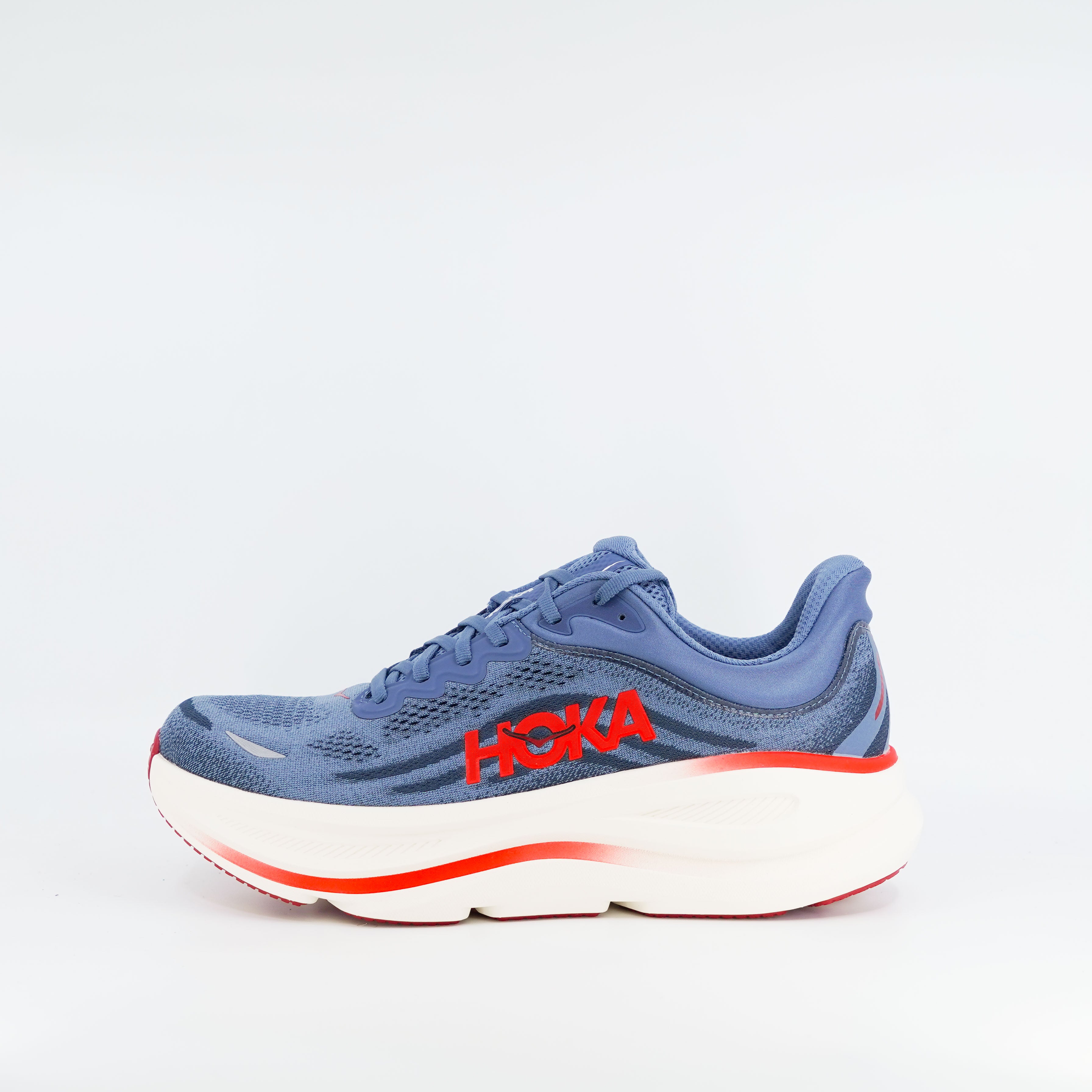 Hoka Bondi 9 (2E Wide) Mens Thunder Cloud Vermillion - Frontrunner Colombo