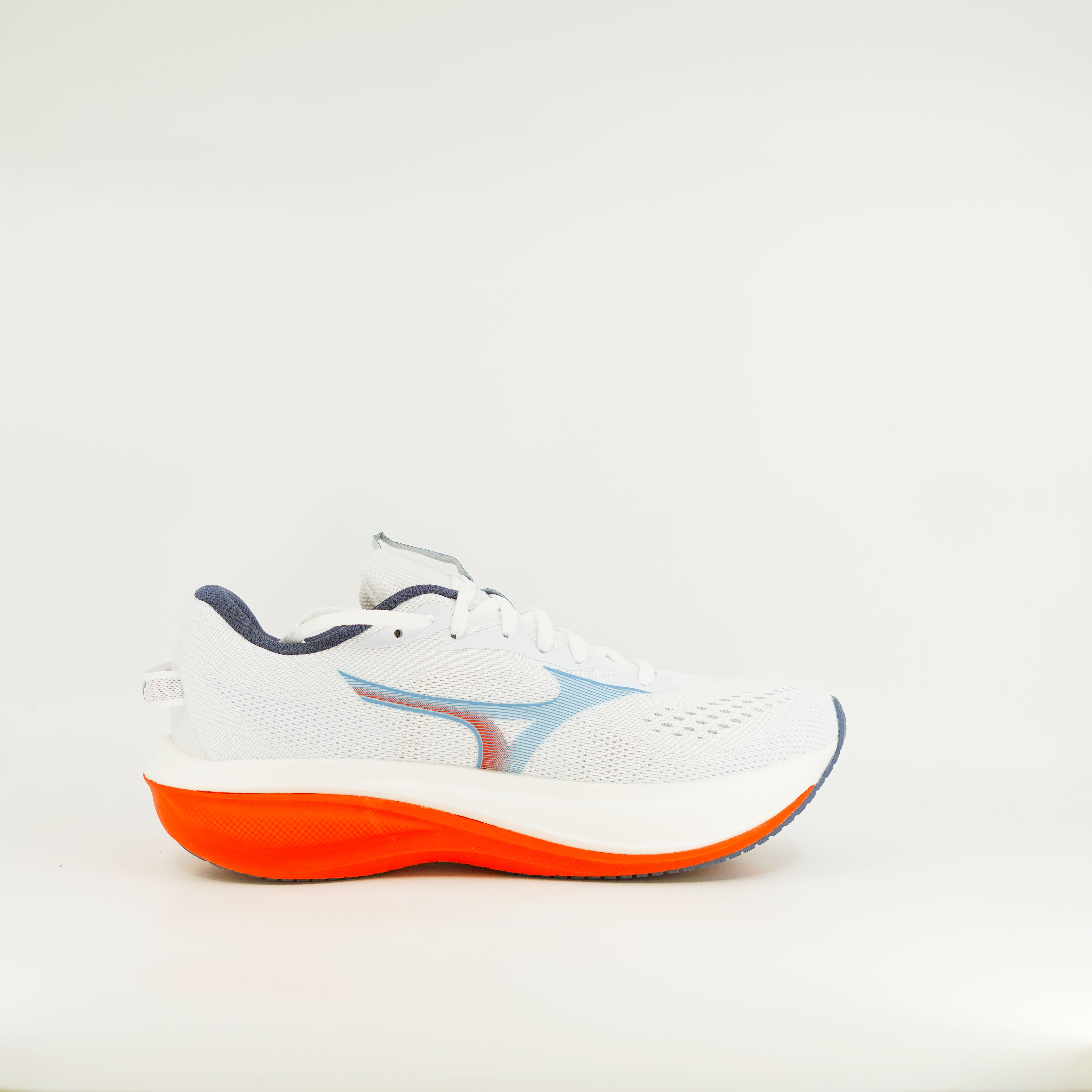 Mizuno Wave Rider 30 (D Standard) Mens White/Flamingo Coral/Lime Plup