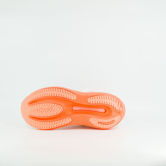 Mizuno Wave Rider 30 (B Standard) Womens White/Flamingo Coral/Lime Plup - Frontrunner Colombo