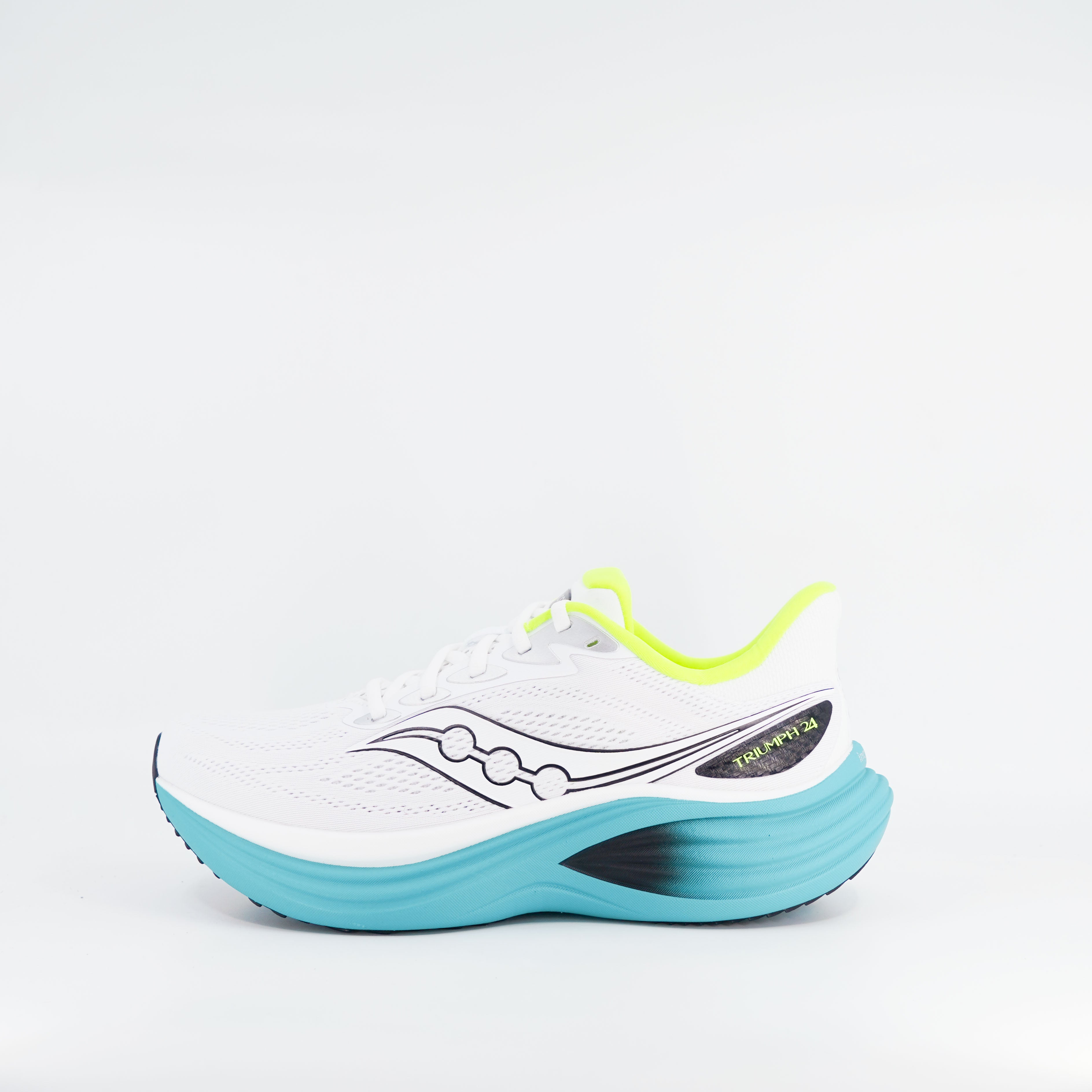 Saucony Triumph 24 (D Standard) Mens White/Tranquil