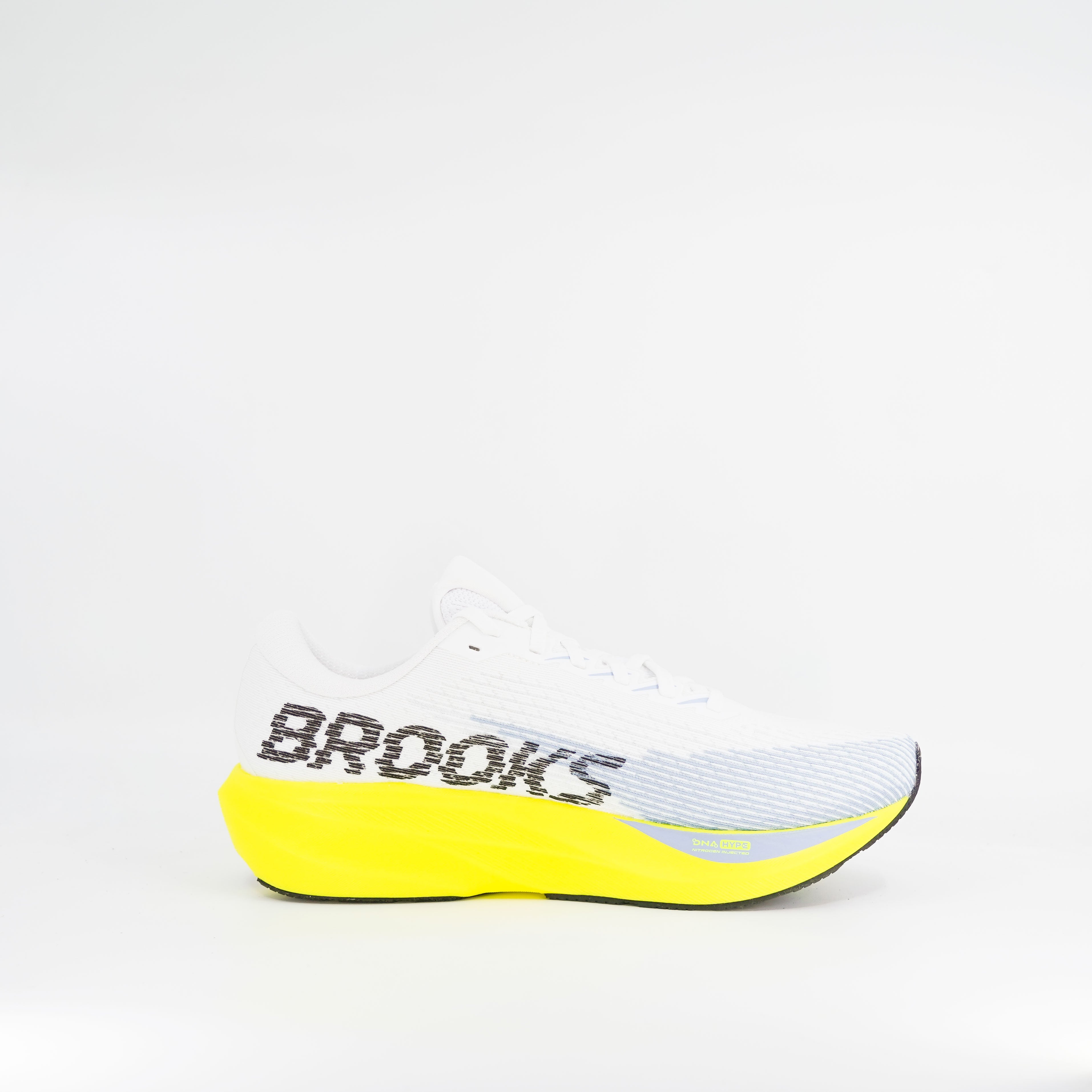Brooks Ghost Amp (D Standard) Mens White/Blue/Nightlife - Frontrunner Colombo