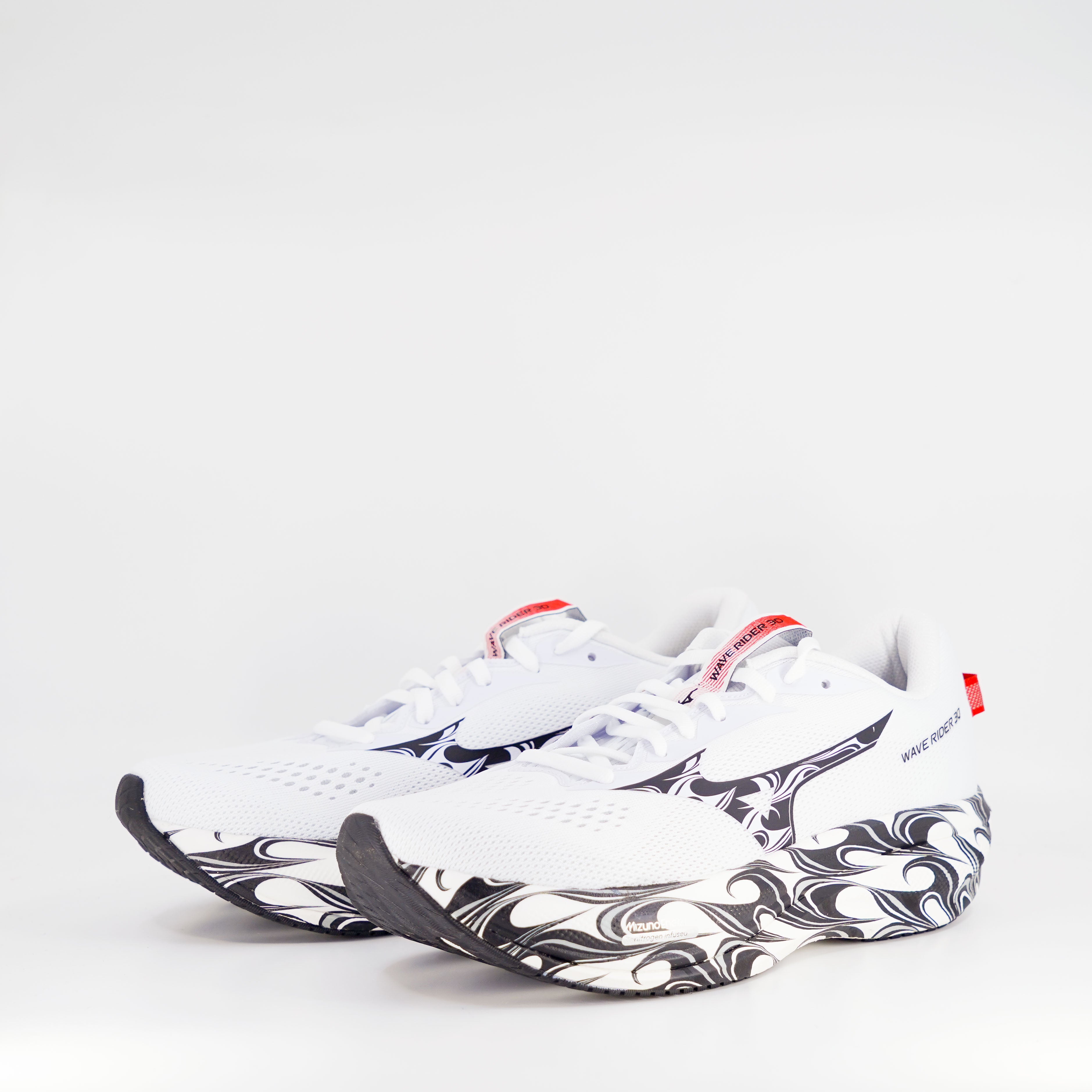 Mizuno Wave Rider 30 Anniversary Edition (D Standard) Mens White/Black