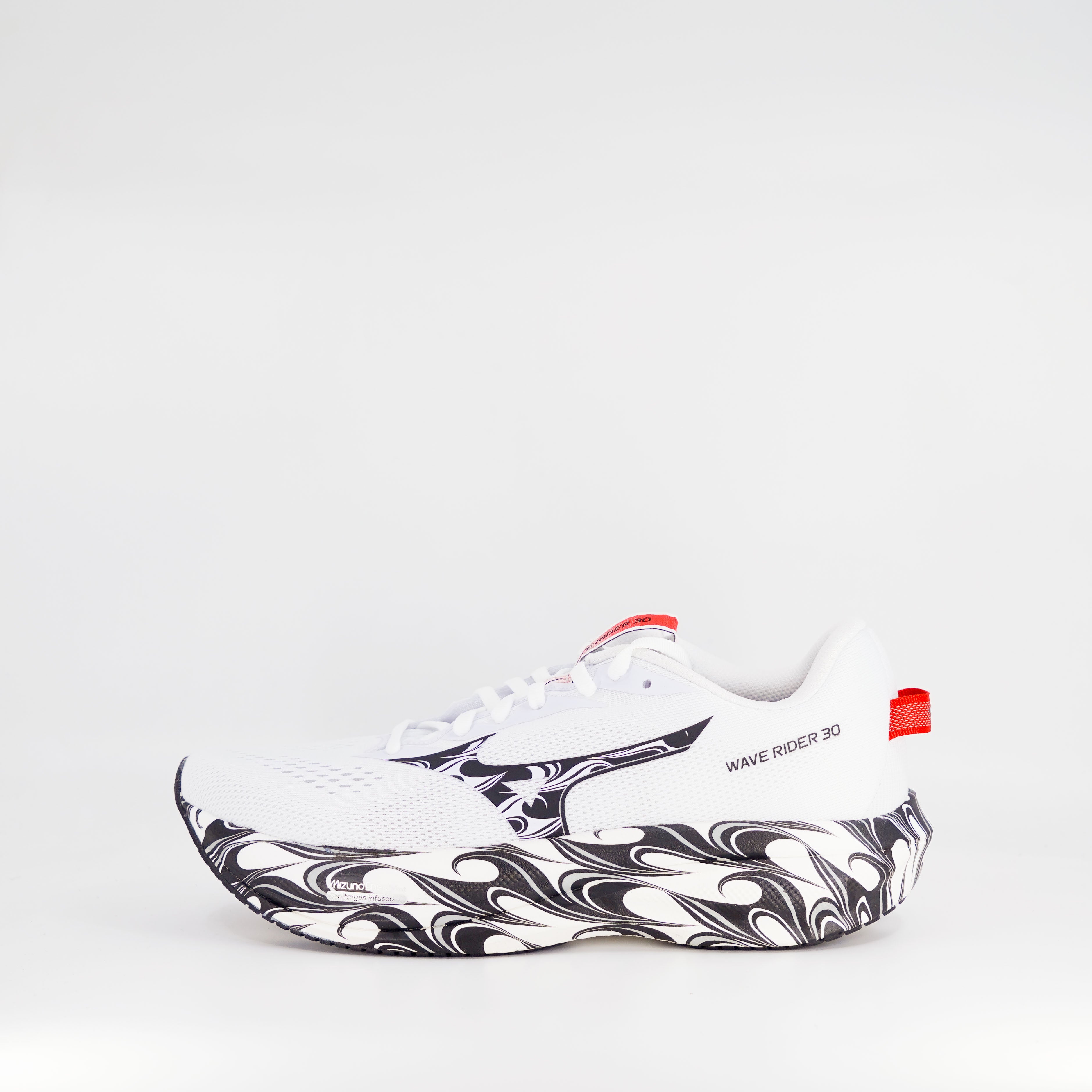 Mizuno Wave Rider 30 Anniversary Edition (D Standard) Mens White/Black
