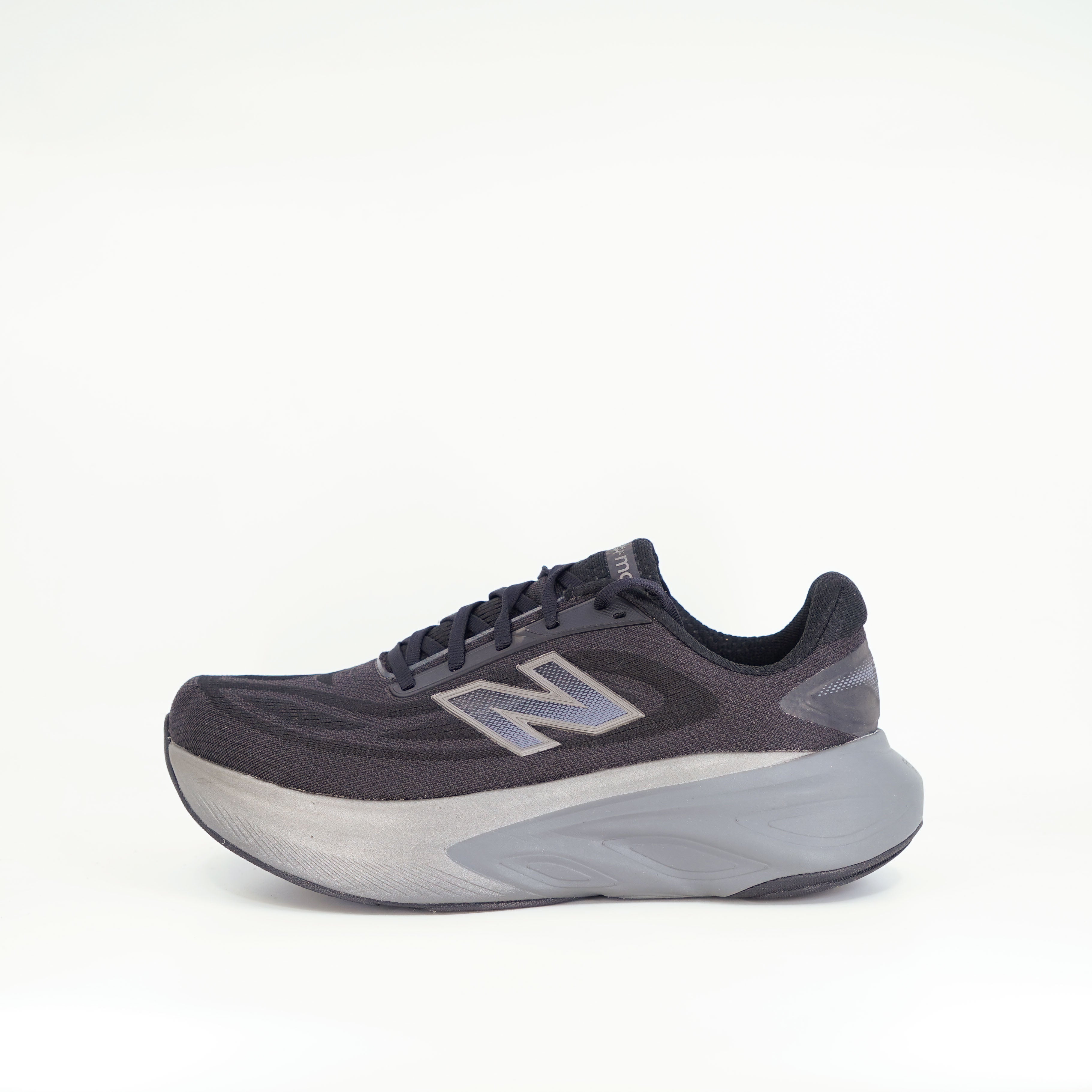 New Balance More v6 (2E Wide) Mens Black/Castlerock/Black Metallic