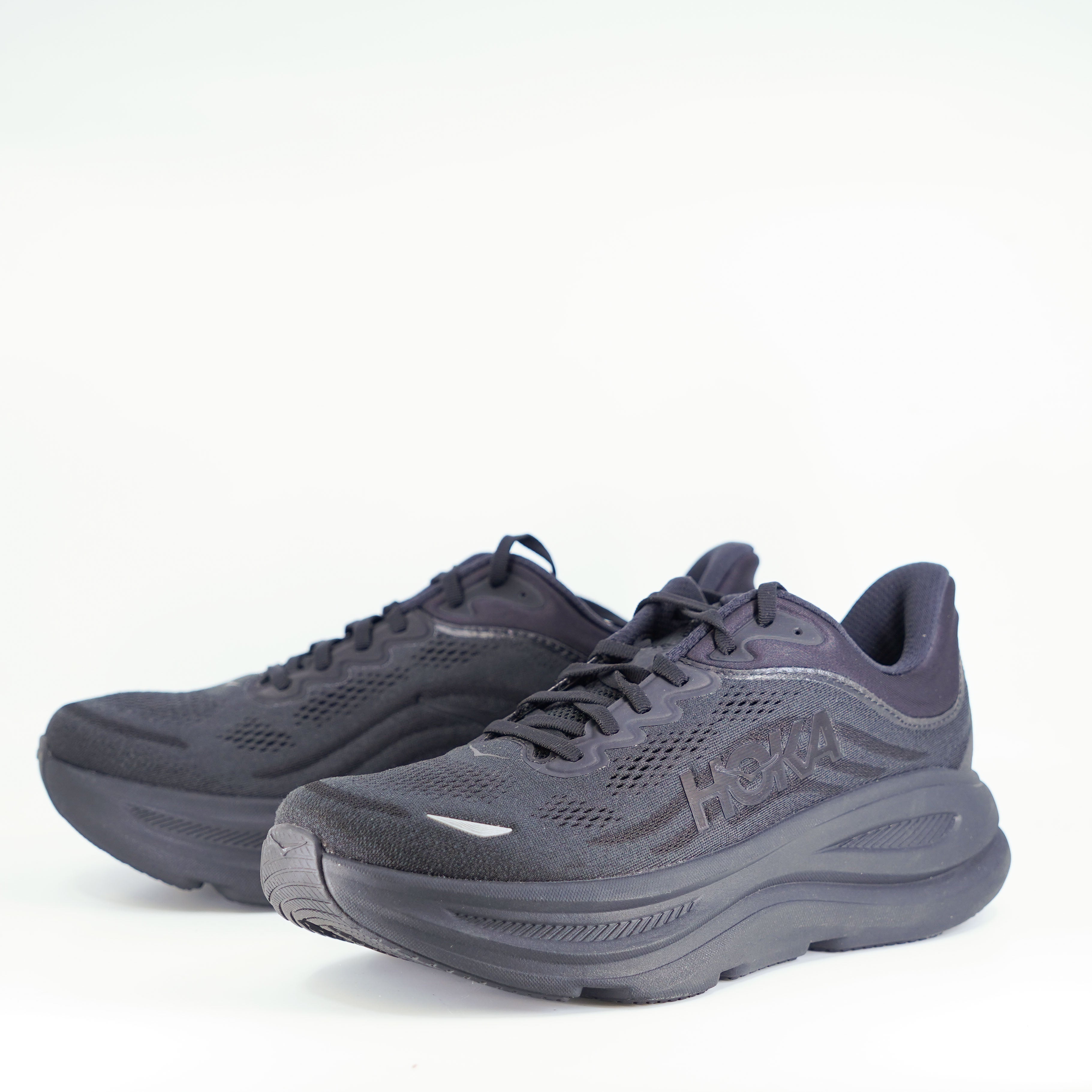 Hoka Bondi 9 (2E Wide) Mens Black/Black