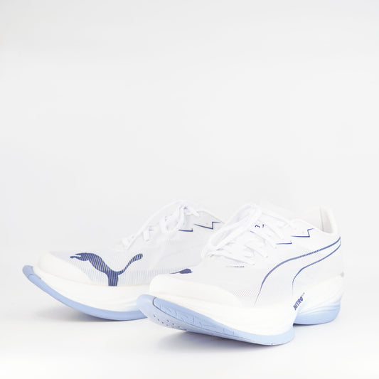 Puma Fast-R Nitro Elite 3 (D Standard) Mens White/Chambray Blue - Frontrunner Colombo