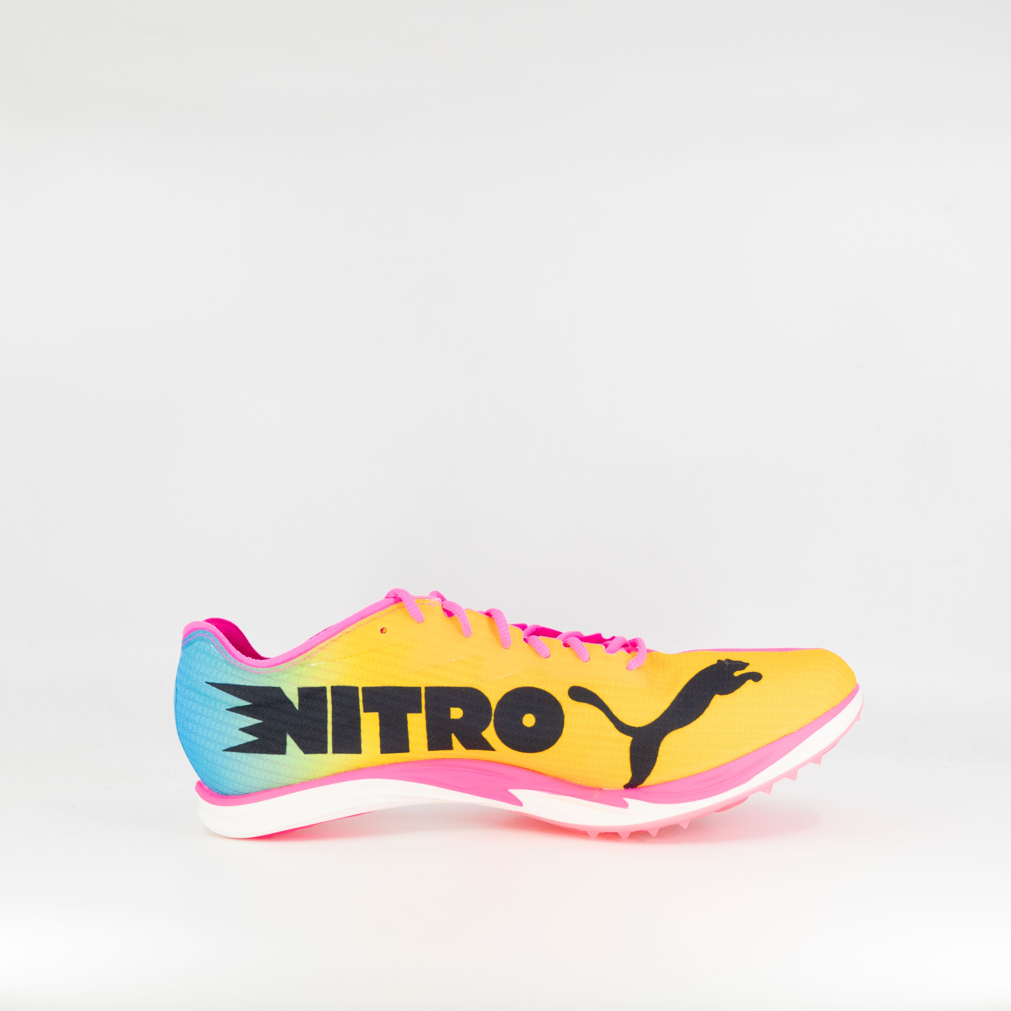 Puma Mid Distance Nitro Elite 3 (D Standard) Mens Poison Pink/Sun Stream/Aqua - Frontrunner Colombo