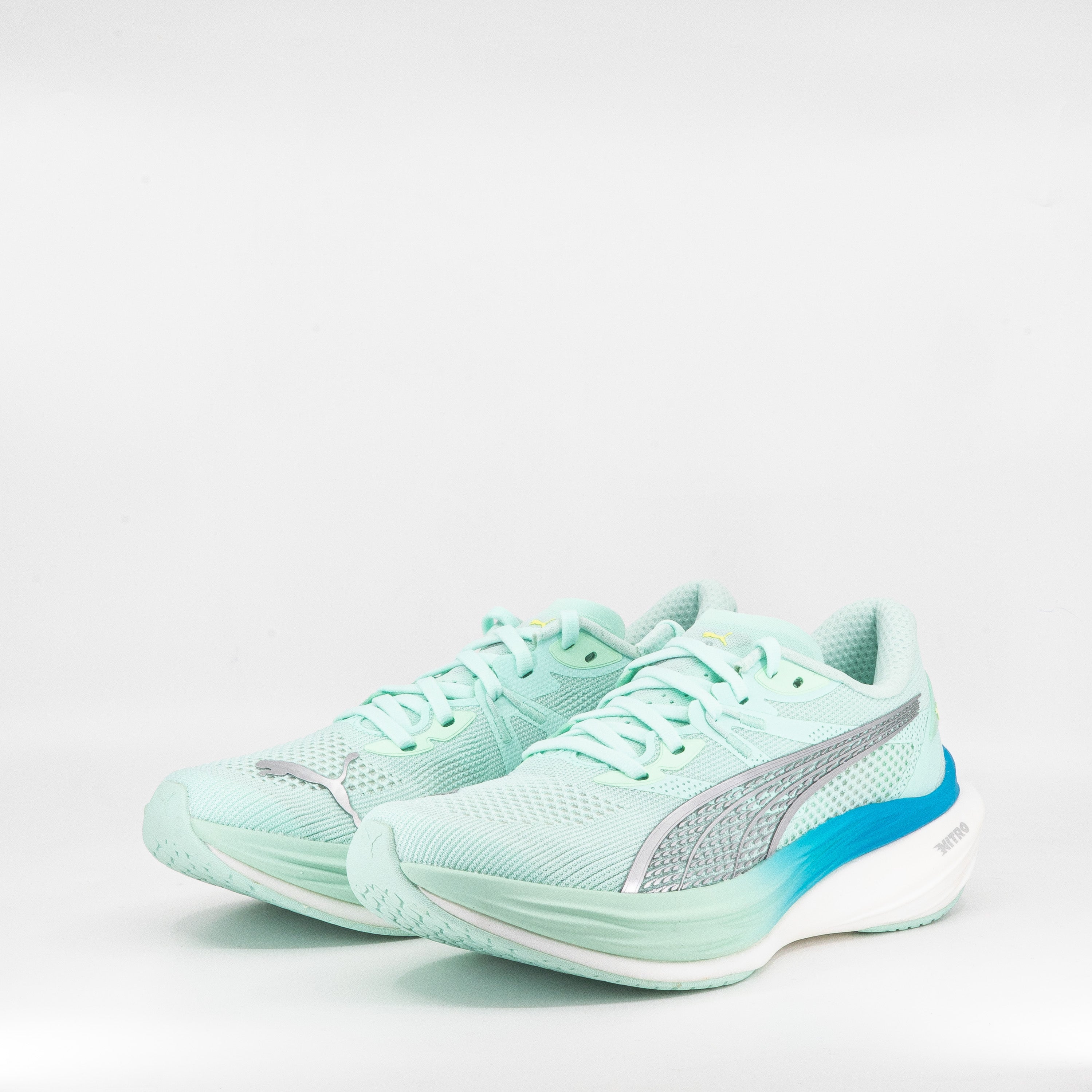 Puma Deviate Nitro 3 (B Standard) Womens Mint Melt-Speed Blue - Frontrunner Colombo