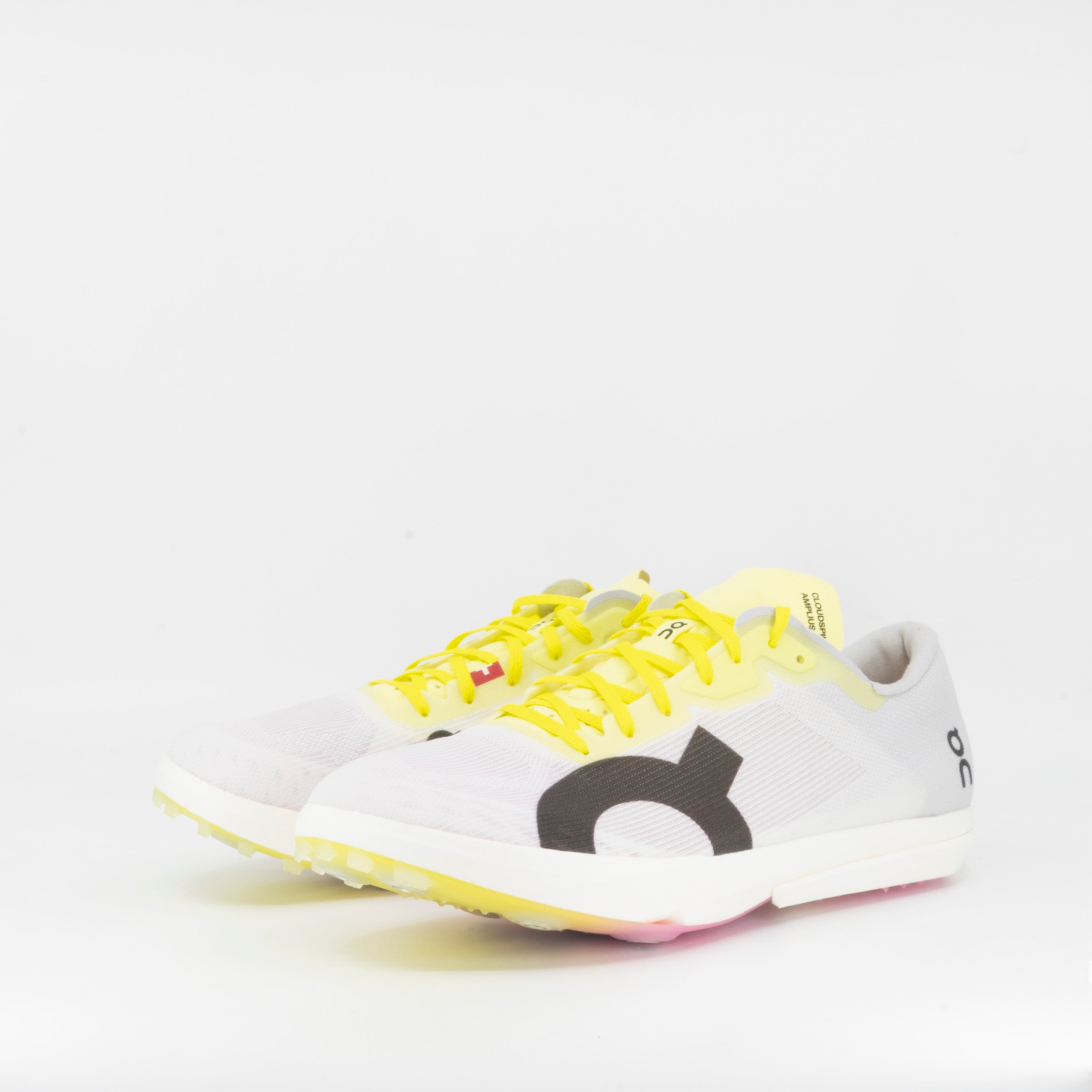 ON Cloudspike Amplius 2 Womens White/Raspberry - Frontrunner Colombo