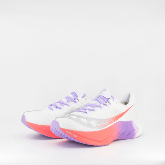 Saucony Endorphin Pro 4 (B Standard) Womens White/Crocus - Frontrunner Colombo