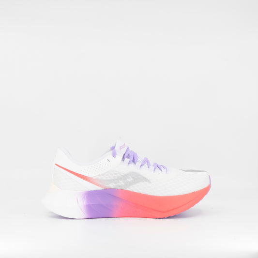 Saucony Endorphin Pro 4 (B Standard) Womens White/Crocus - Frontrunner Colombo
