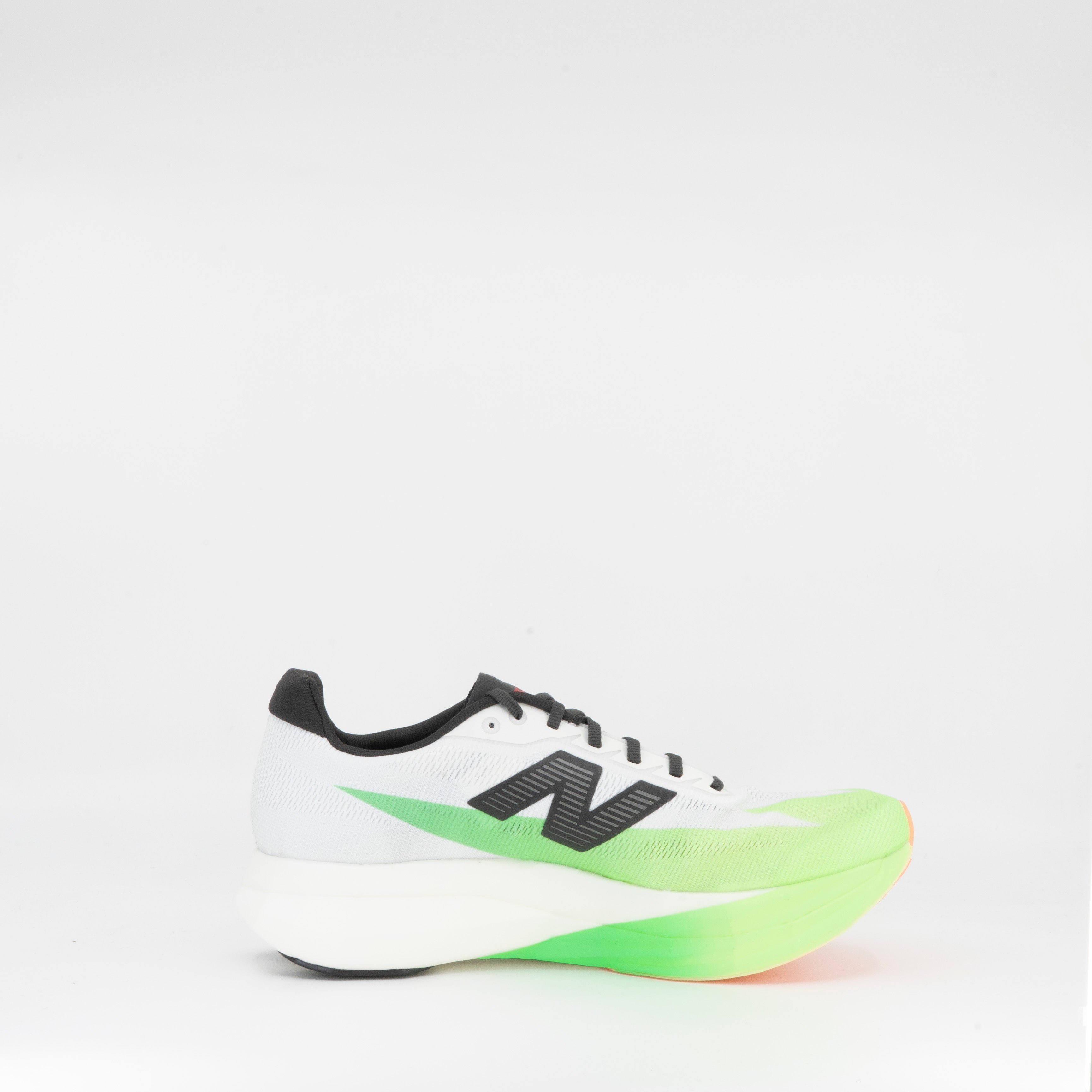 New Balance Fuelcell Supercomp Elite v5 (B Standard) Womens White with Mint Flash and Lime Leaf