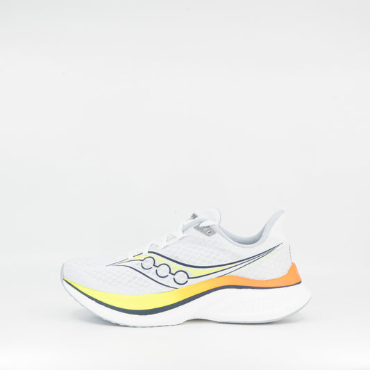 Saucony Endorphin Speed 5 (B Standard) Womens White/Citron - Frontrunner Colombo
