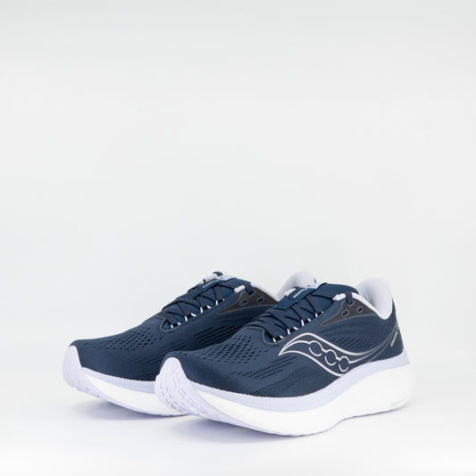 Saucony Ride 18 (B Standard) Womens Navy/Aster - Frontrunner Colombo