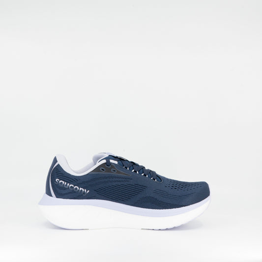 Saucony Ride 18 (B Standard) Womens Navy/Aster - Frontrunner Colombo