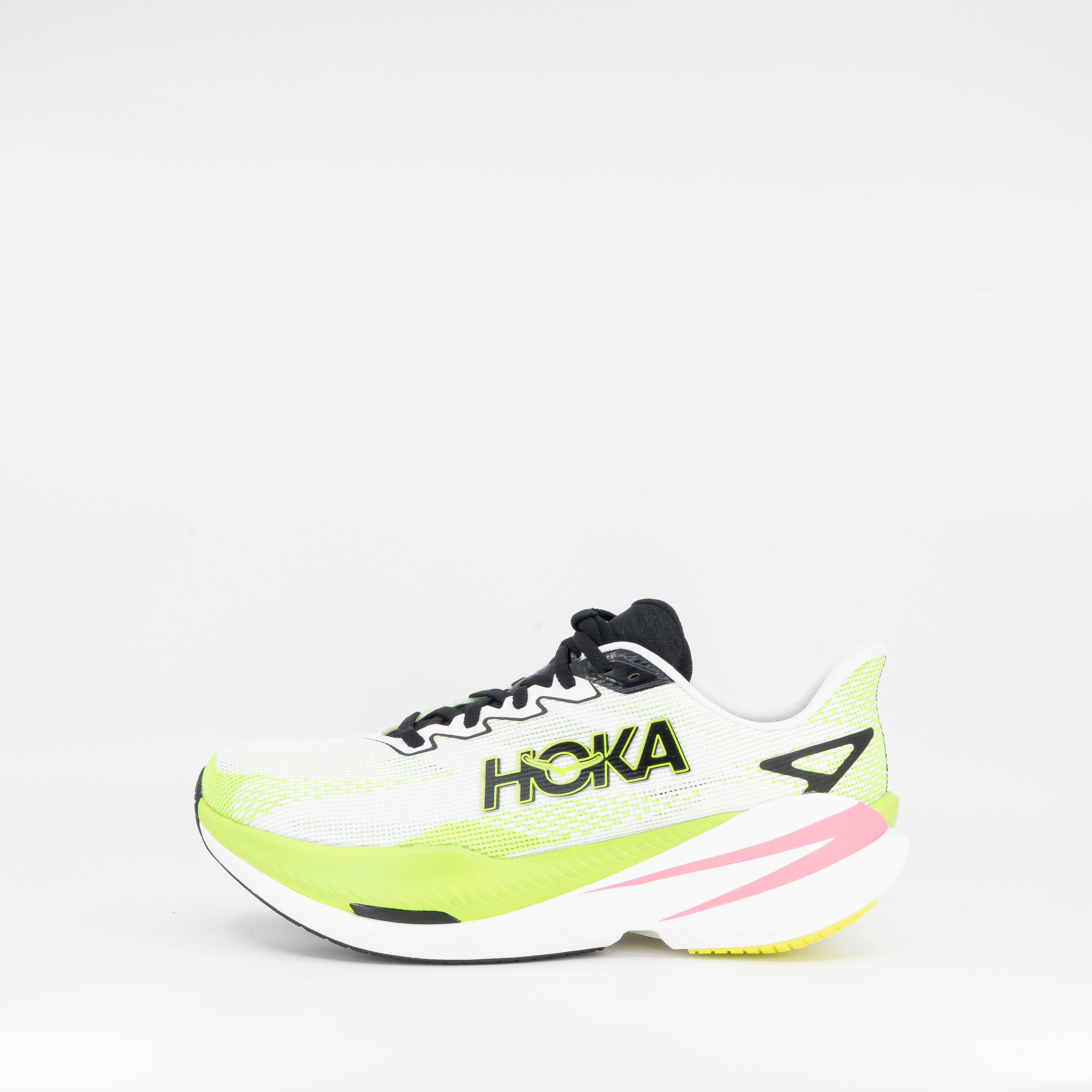 Hoka Mach X 3 (B Standard) Womens White/Neon Lime