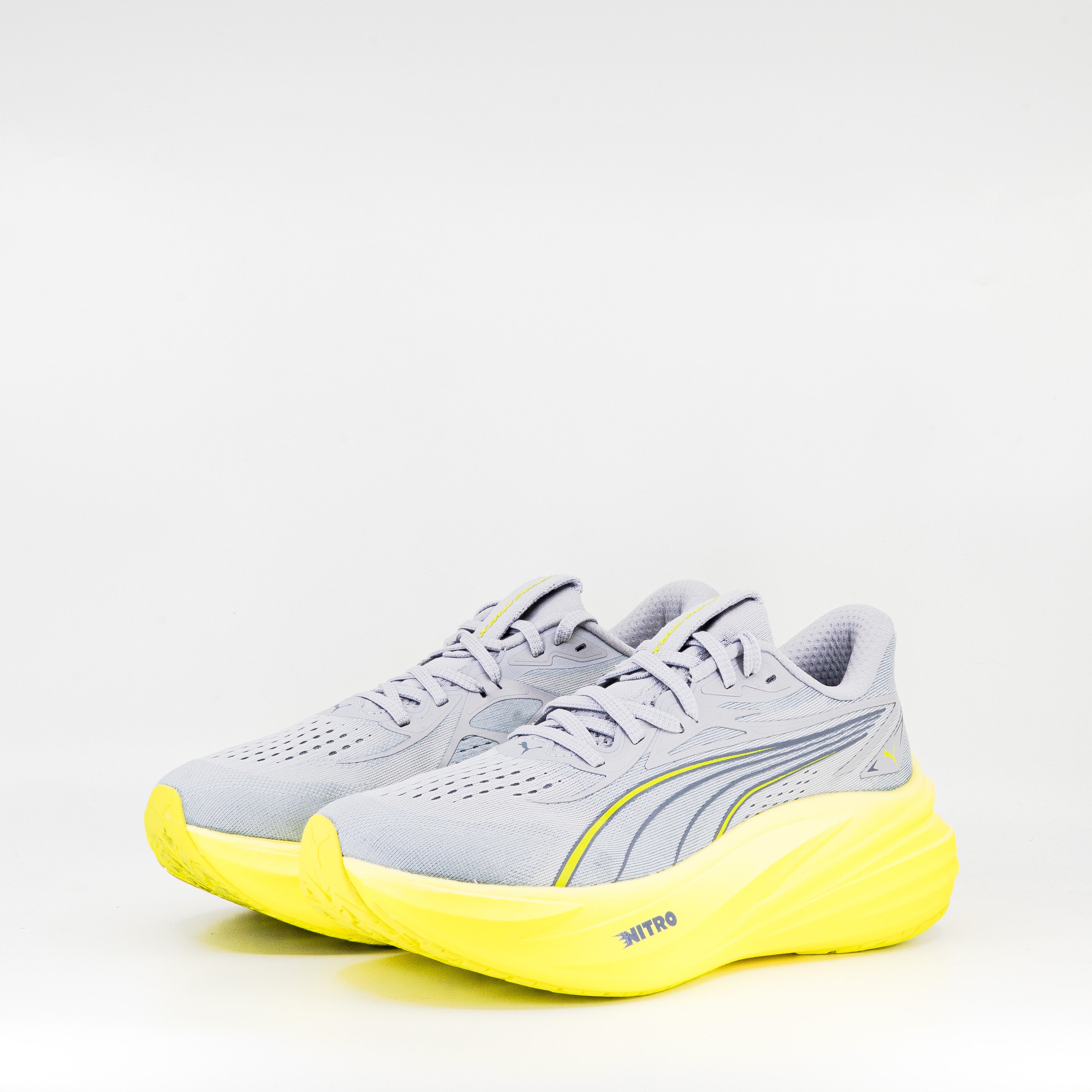 Puma MagMax Nitro 2 (D Standard) Mens Vibrant Silver-Lux Lime - Frontrunner Colombo