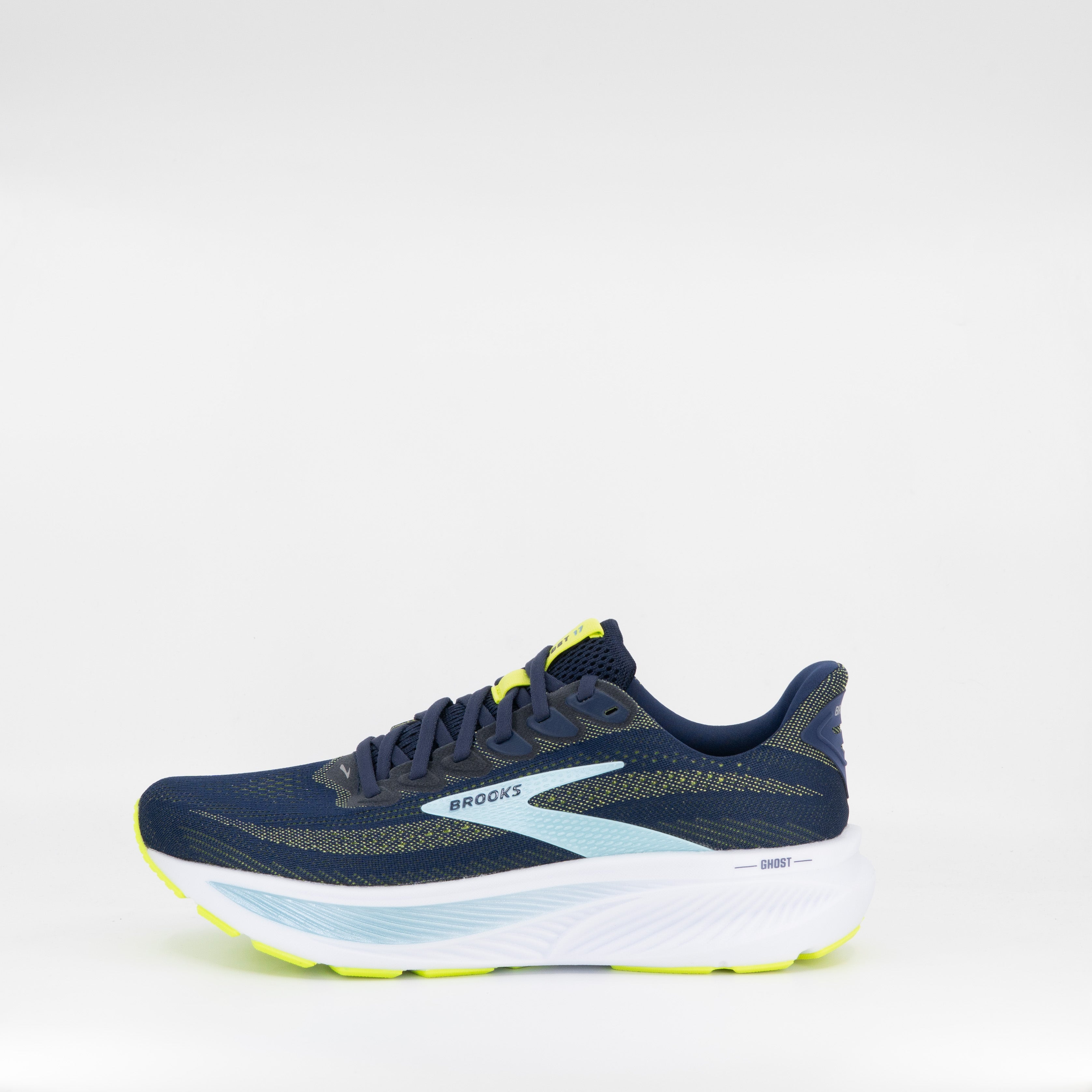 Brooks Ghost 17 (2E Wide) Mens Peacot/Lime/Blue - Frontrunner Colombo