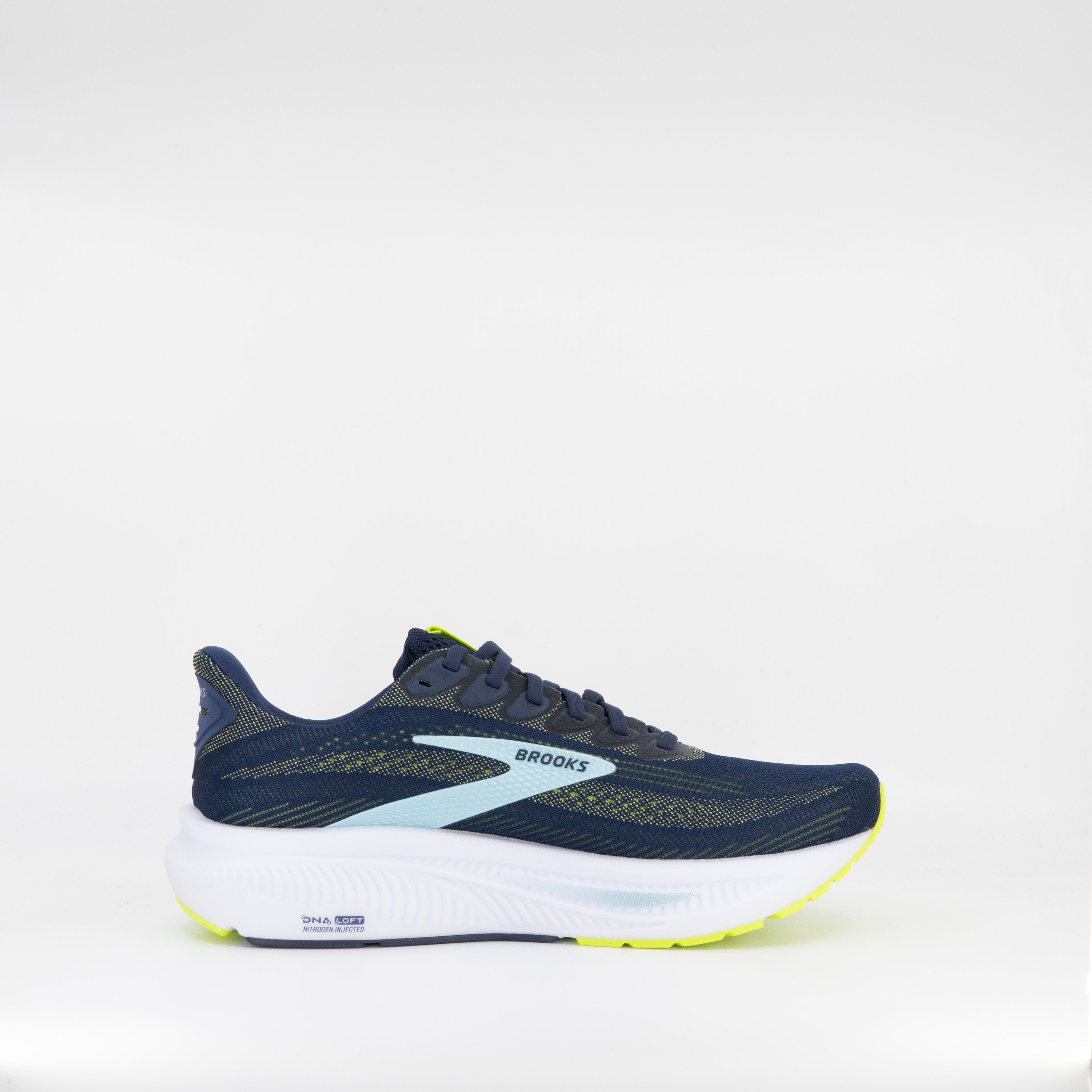 Brooks Ghost 17 (2E Wide) Mens Peacot/Lime/Blue - Frontrunner Colombo