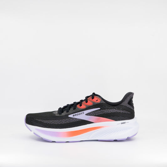 Brooks Ghost 17 (B Standard) Womens Black/Purple/Coral - Frontrunner Colombo