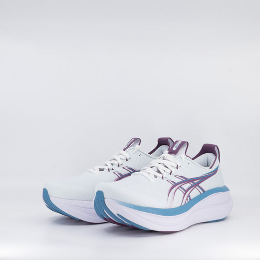 Asics Gel-Nimbus 28 (D Wide) Womens Arctic Blue/ Velvet Purple - Frontrunner Colombo