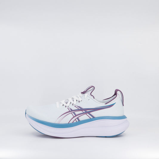 Asics Gel-Nimbus 28 (D Wide) Womens Arctic Blue/ Velvet Purple - Frontrunner Colombo