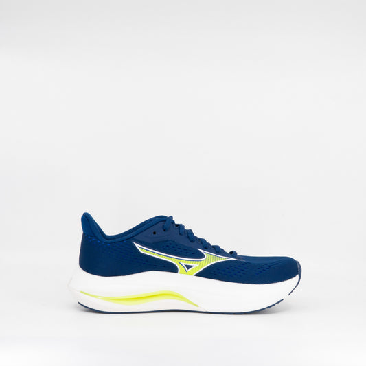 Mizuno Wave Inspire 22 (2E Wide) Mens Estate Blue/Lightning Yellow/Lightning Yellow - Frontrunner Colombo