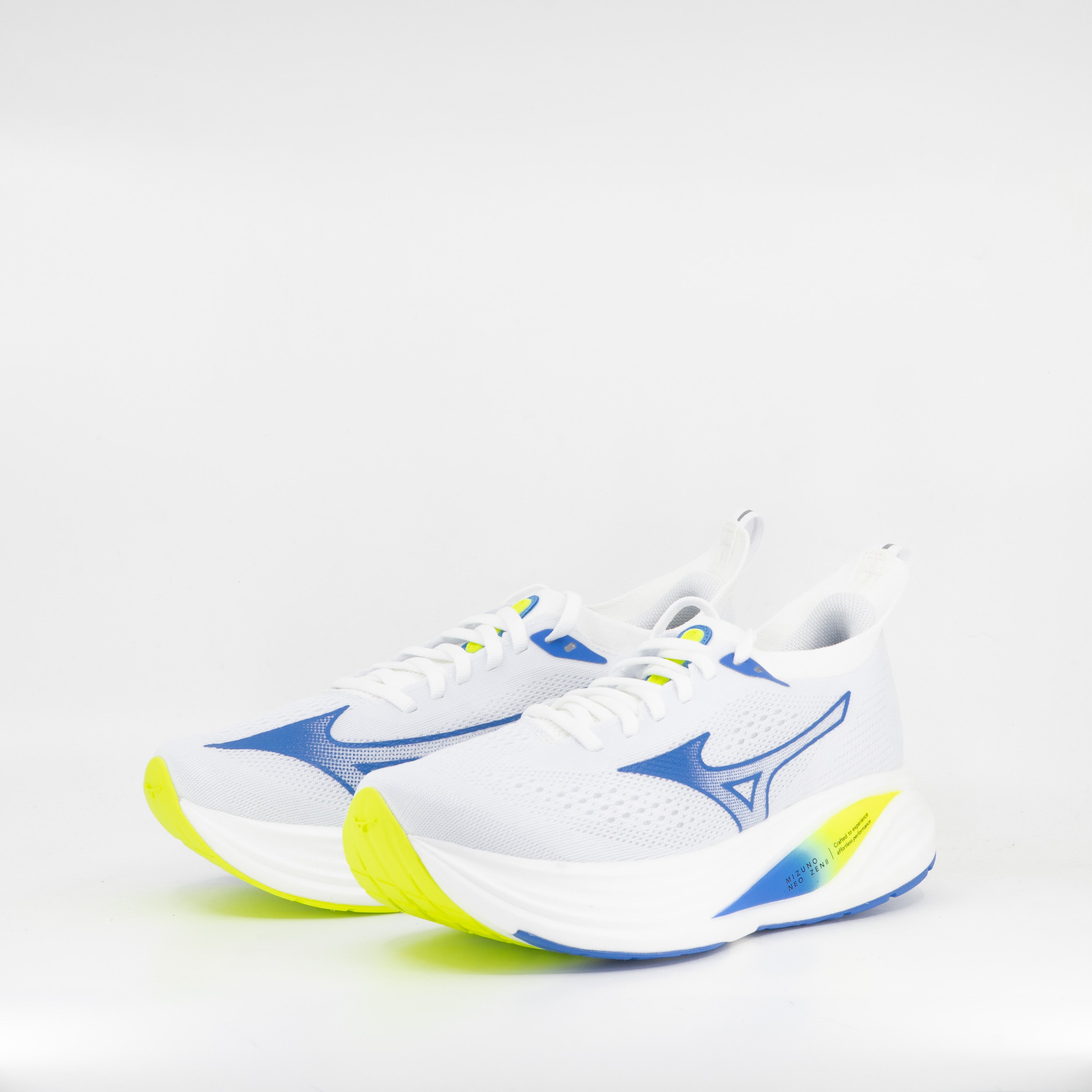Mizuno Neo Zen 2 (B Standard) Womens White/Ultramarine/Lightning Yellow - Frontrunner Colombo