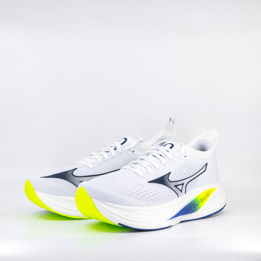 Mizuno Neo Zen 2 (D Standard) Mens White/Estate Blue/Lightning Yellow - Frontrunner Colombo