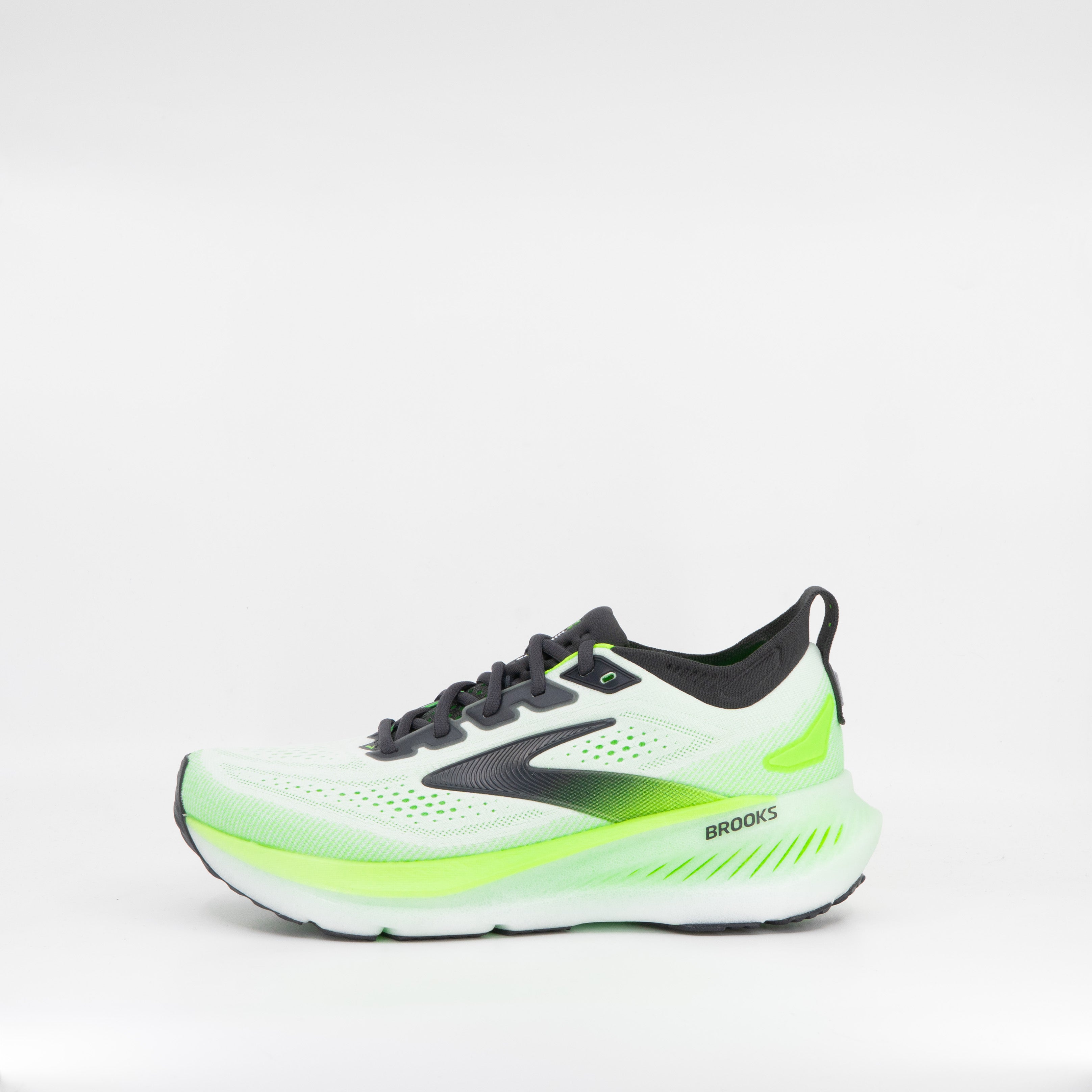 Brooks Glycerin 23 (D Standard) Mens White/Phantom/Green Gecko - Frontrunner Colombo