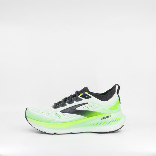 Brooks Glycerin 23 (D Standard) Mens White/Phantom/Green Gecko - Frontrunner Colombo