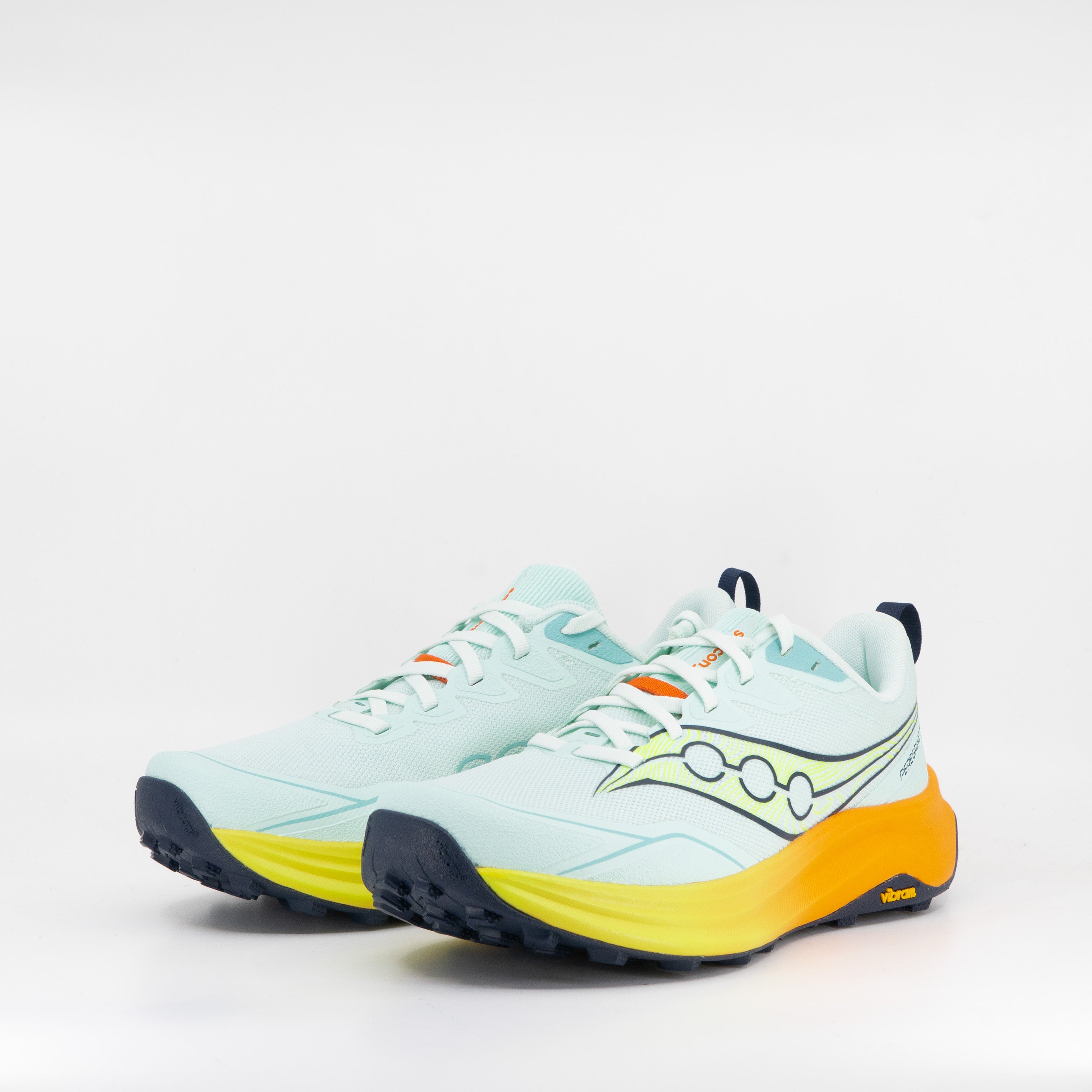 Saucony Peregrine 16 (B Standard) Womens Aqua/Citron - Frontrunner Colombo