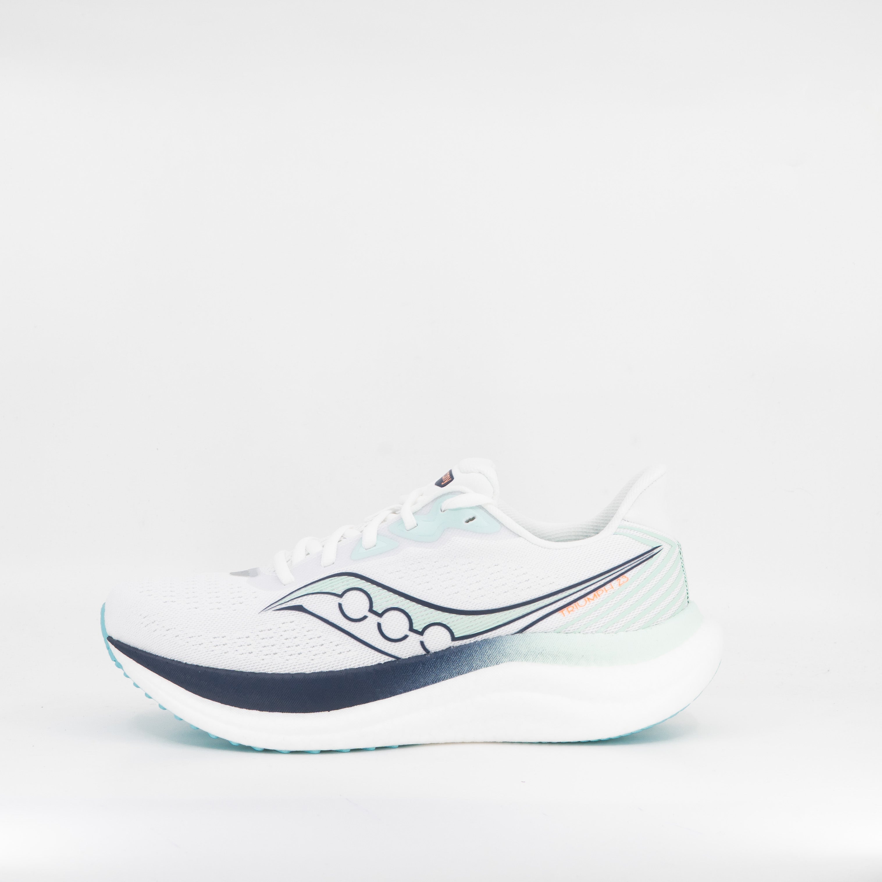 Saucony Triumph 23 (B Standard) Womens White/Navy - Frontrunner Colombo