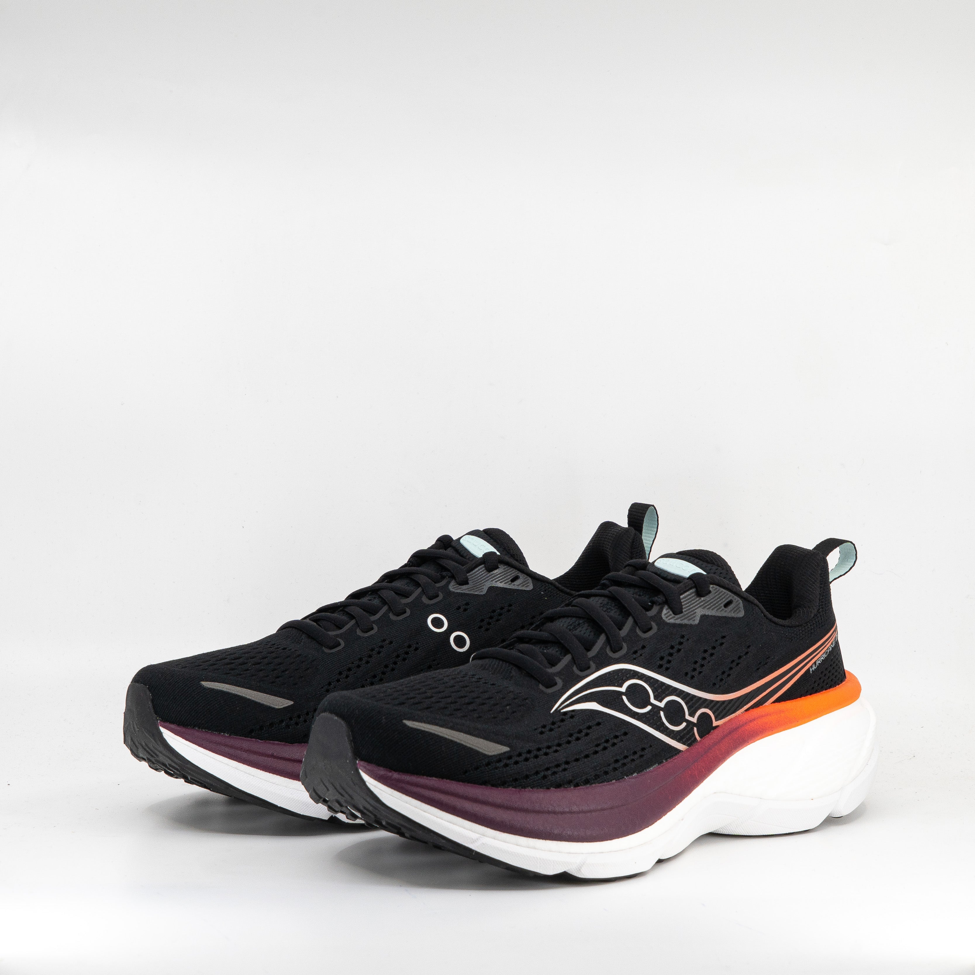 Saucony Hurricane 25 (D Standard) Mens Black/Crimson - Frontrunner Colombo