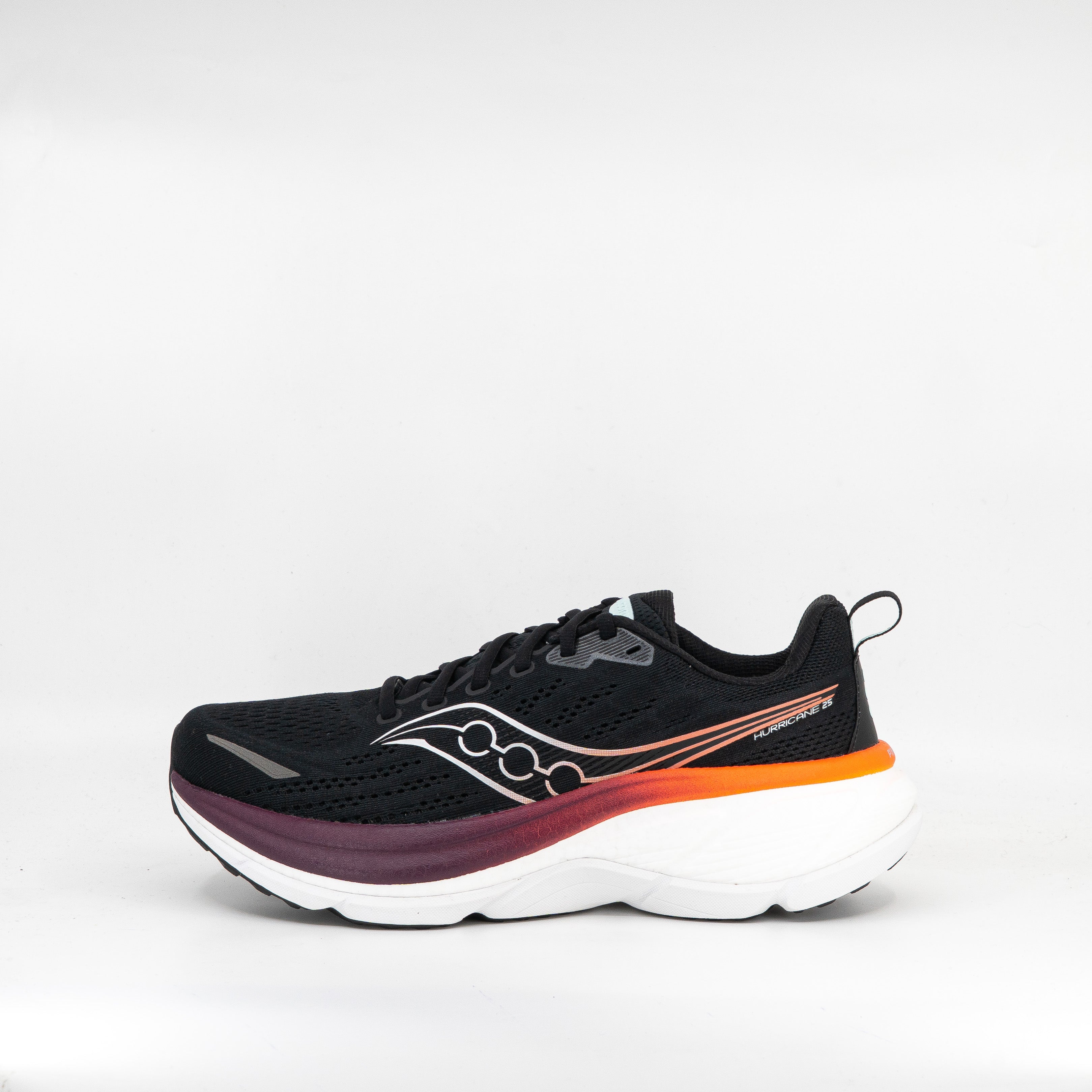 Saucony Hurricane 25 (D Standard) Mens Black/Crimson - Frontrunner Colombo