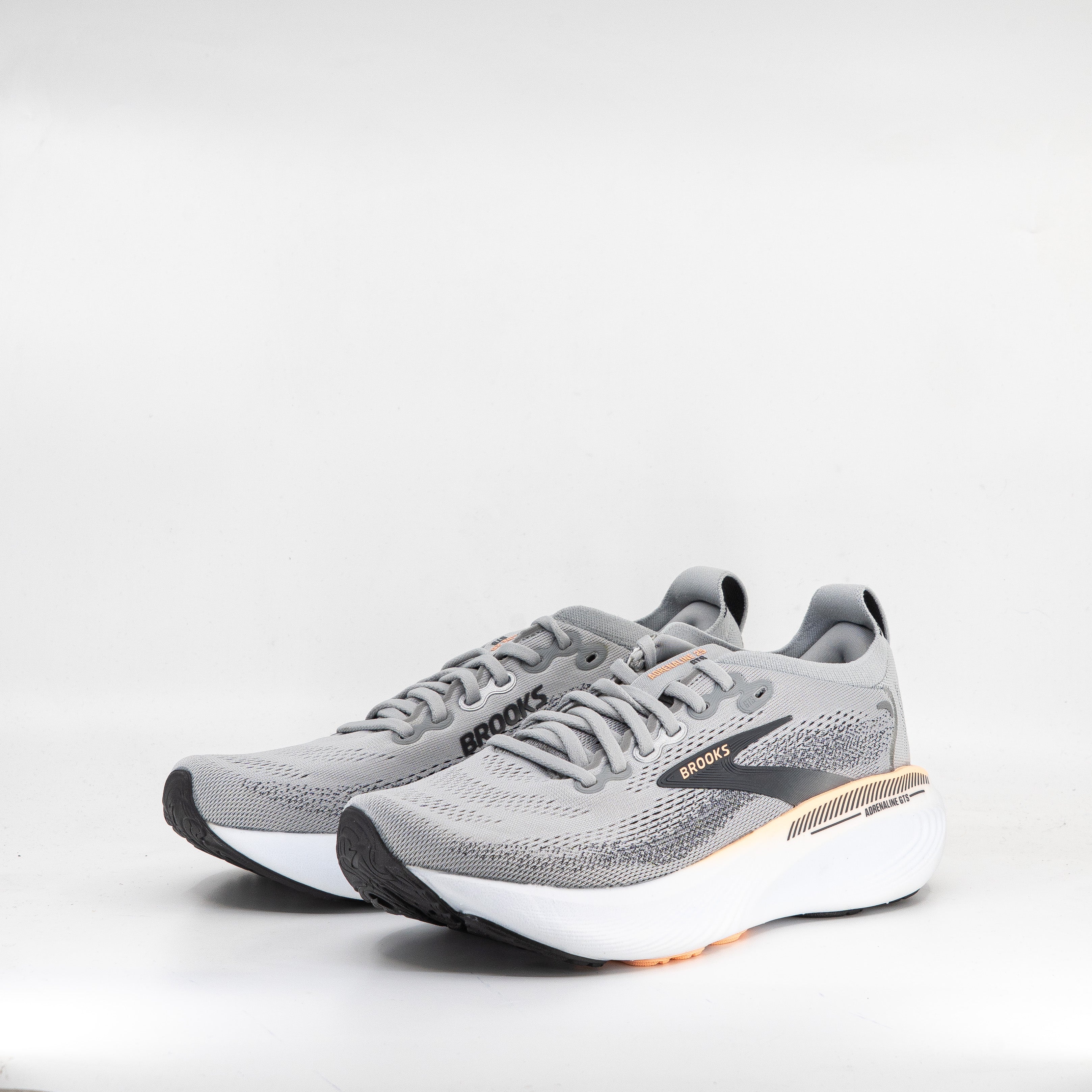 Brooks Adrenaline GTS 25 (2A Narrow) Womens Grey/Blackened Pearl/Coral - Frontrunner Colombo